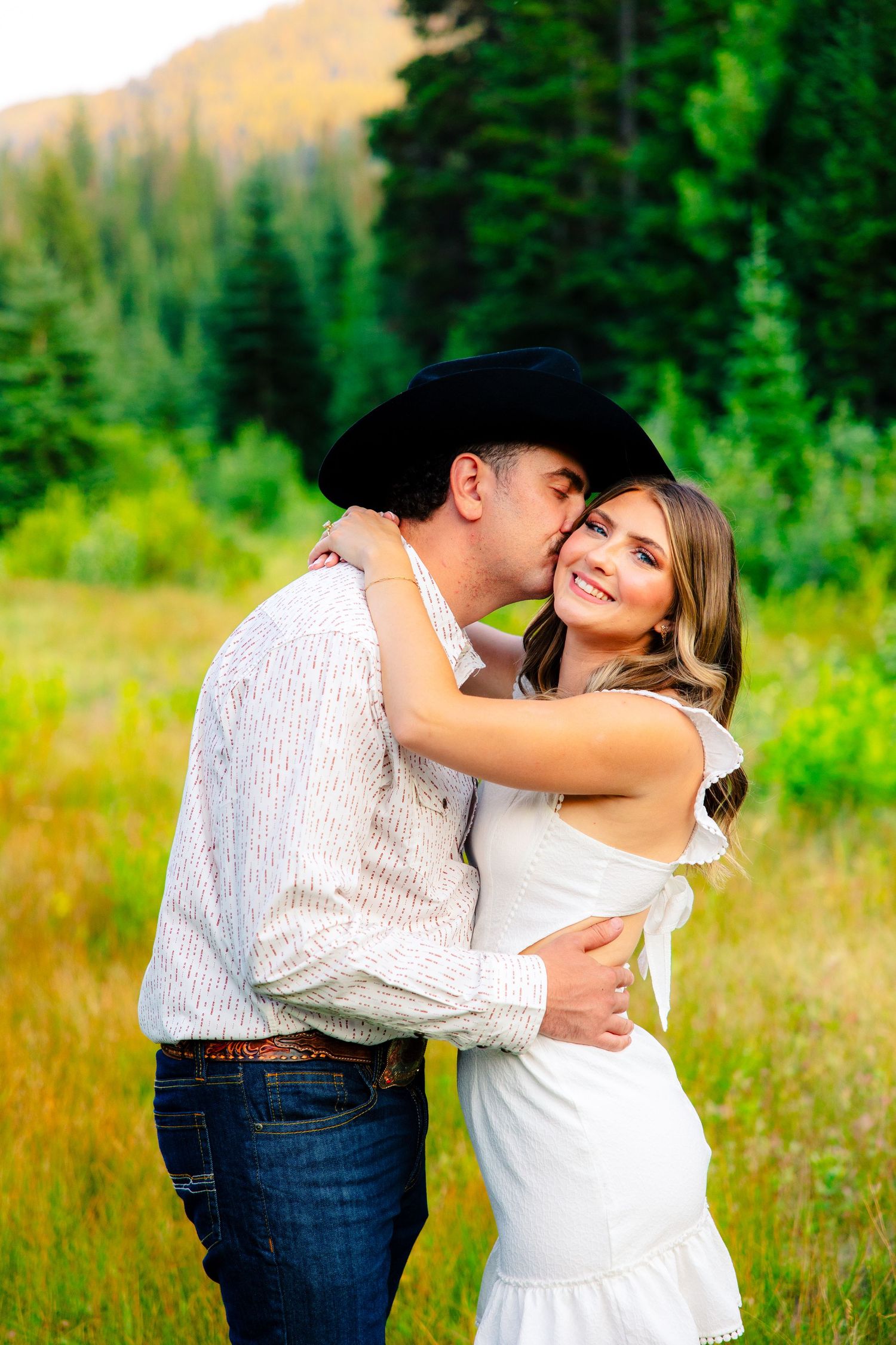 Green Pines field Engagement Photography Session