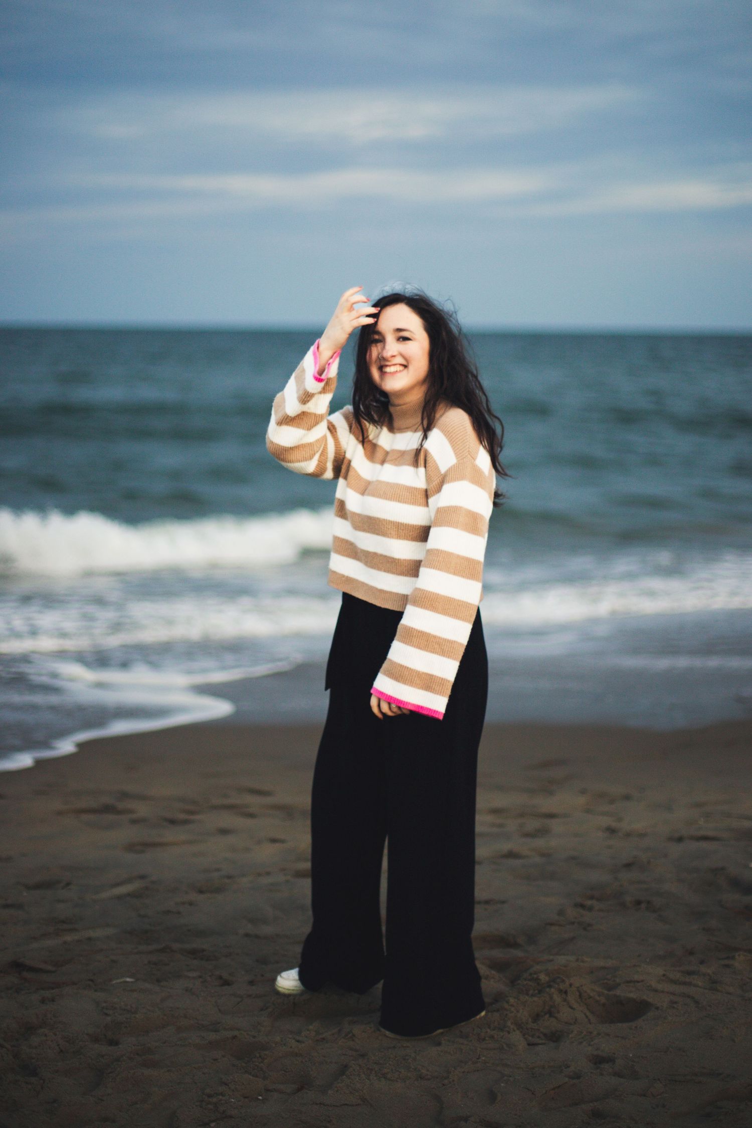 Solo portrait on the beach in Virginia