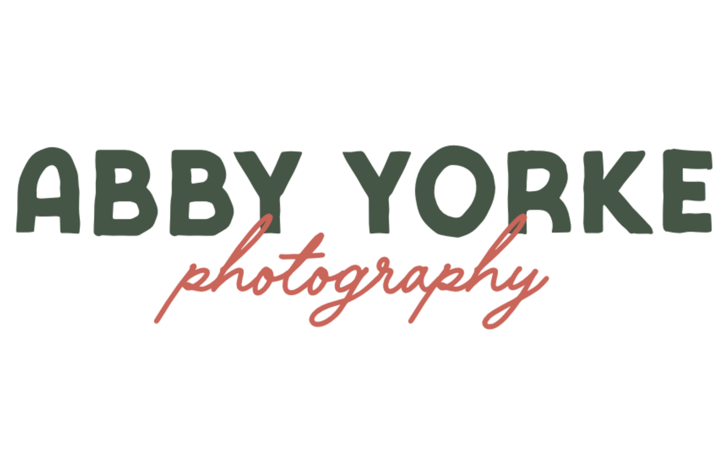Green and red photography business logo design on white background.