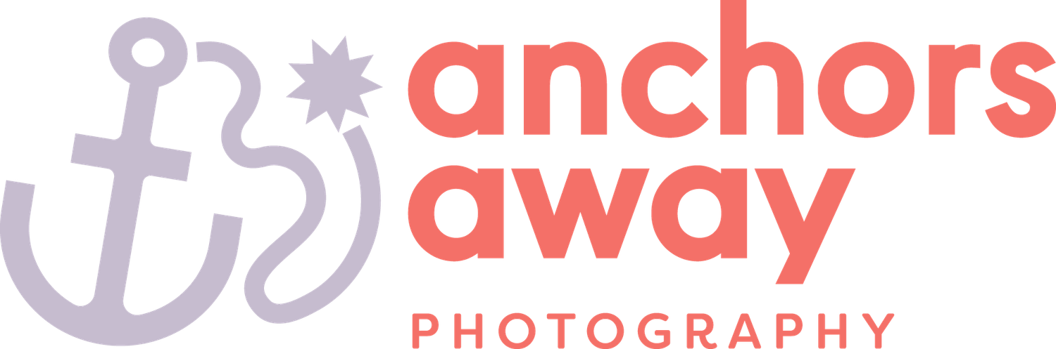 An anchor and star icon with the text 'Anchors Away Photography'.