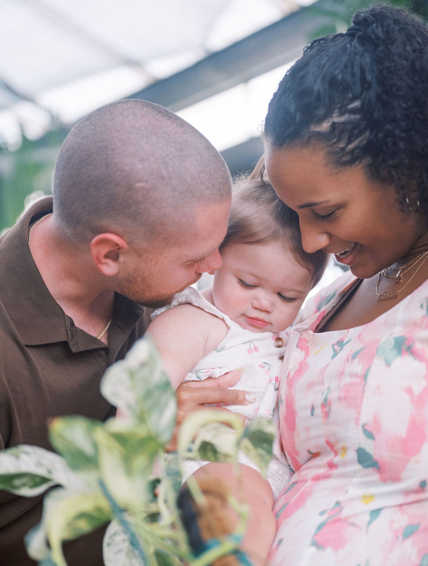 A tender family moment shared between loved ones in an intimate close-up photo series.