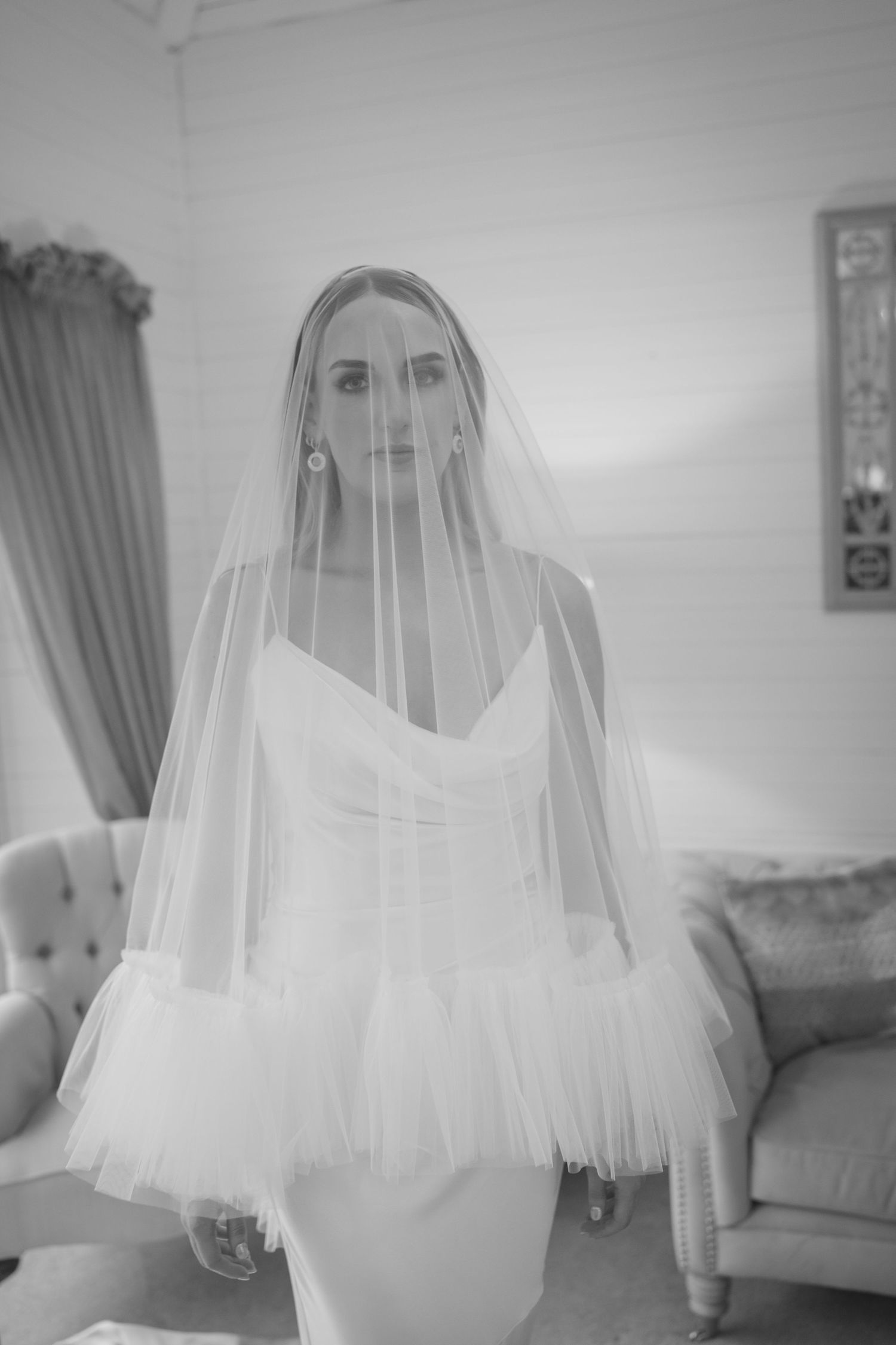 Bride portrait at Rathsallagh House wedding in Wicklow