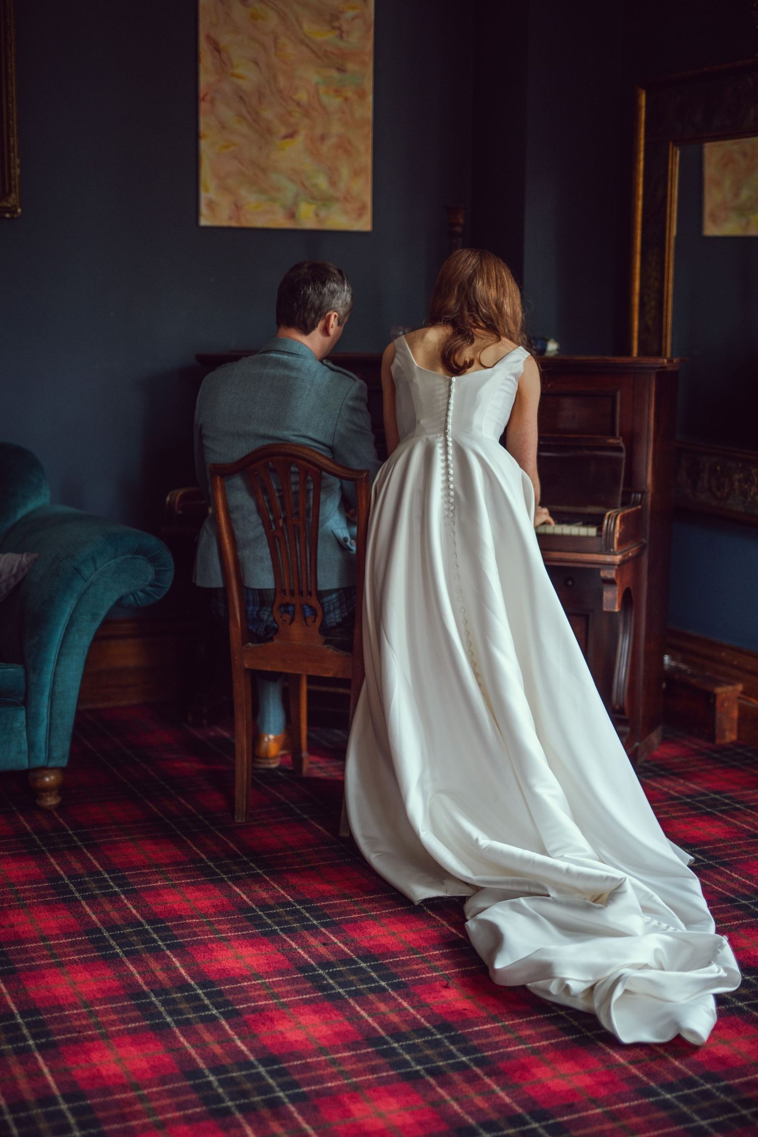 Bride and groom portrait at Tinakilly House wedding in Wicklow
