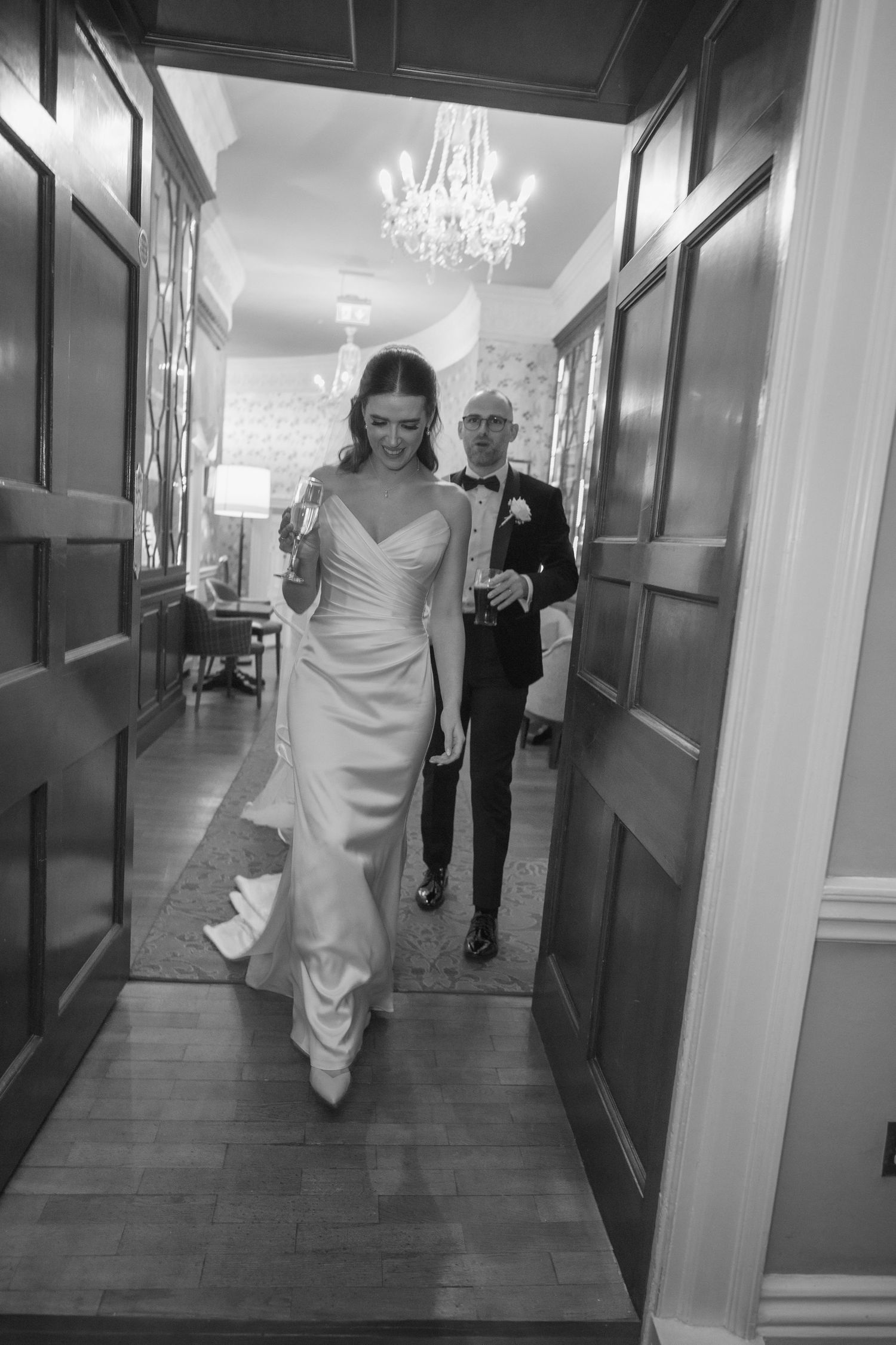 Portrait of bride & groom at Mount Juliet wedding in Kilkenny.