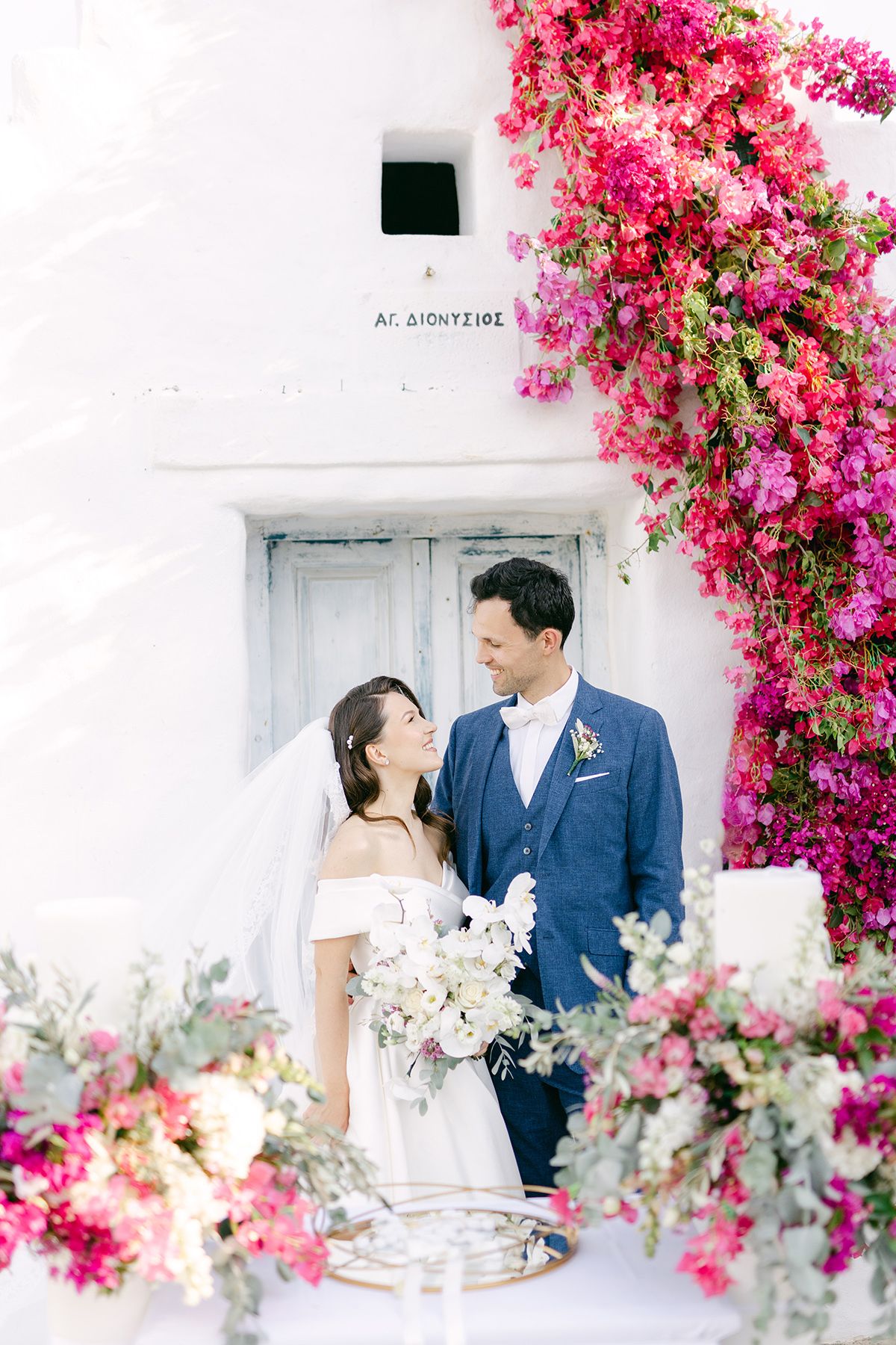 Emotional wedding vows captured in Greece