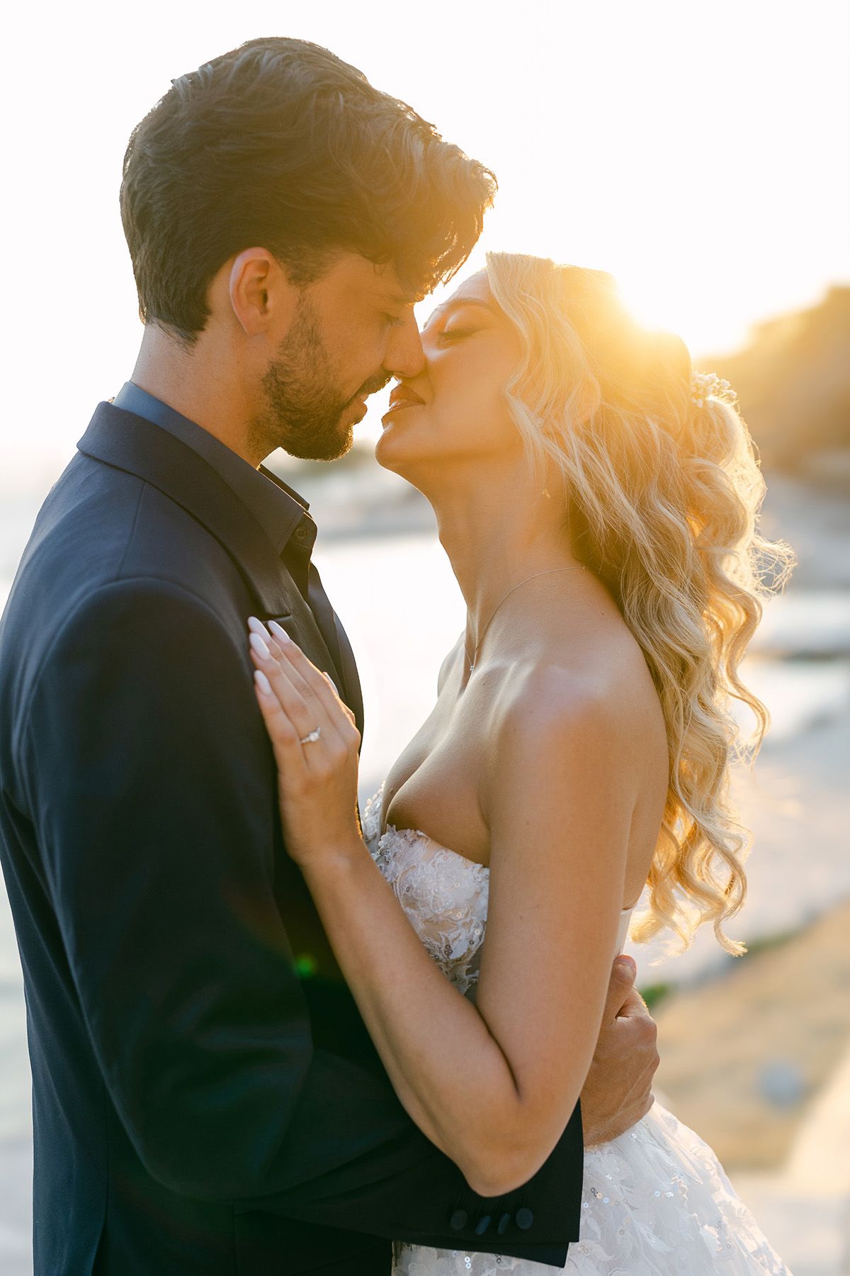 Wedding content creators Sotiris and Theodore documenting a wedding in Greece