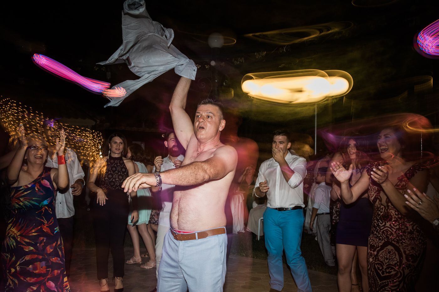 Guest energy and dancing at a destination wedding in Greece
