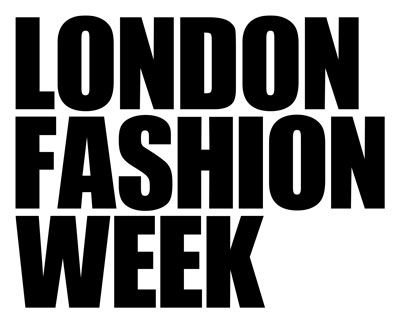 Text reading 'London Fashion Week' in bold black typography.
