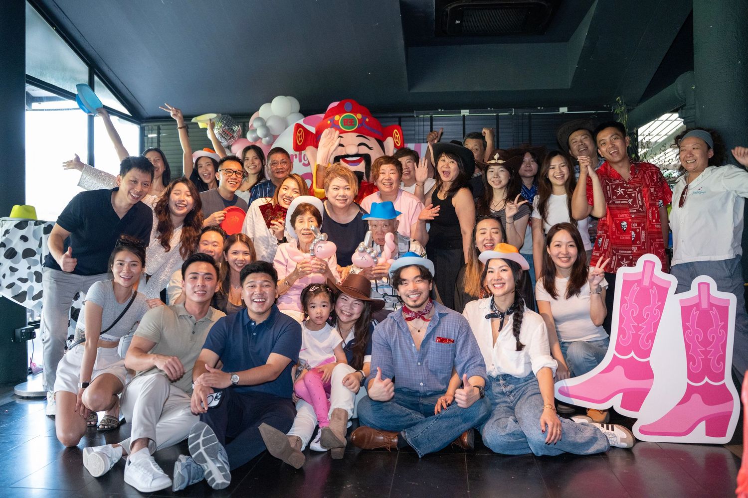 Large group of people gathered together for a celebration event.