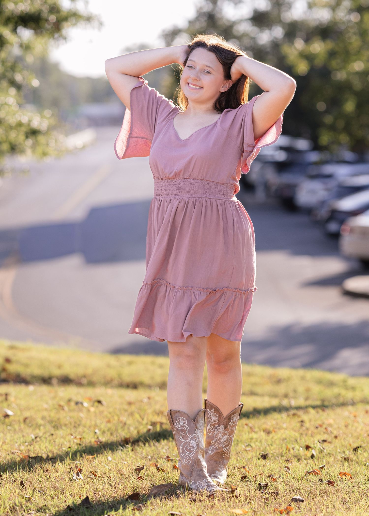 Allie senior photo. Outdoors, Fulton Kentucky.