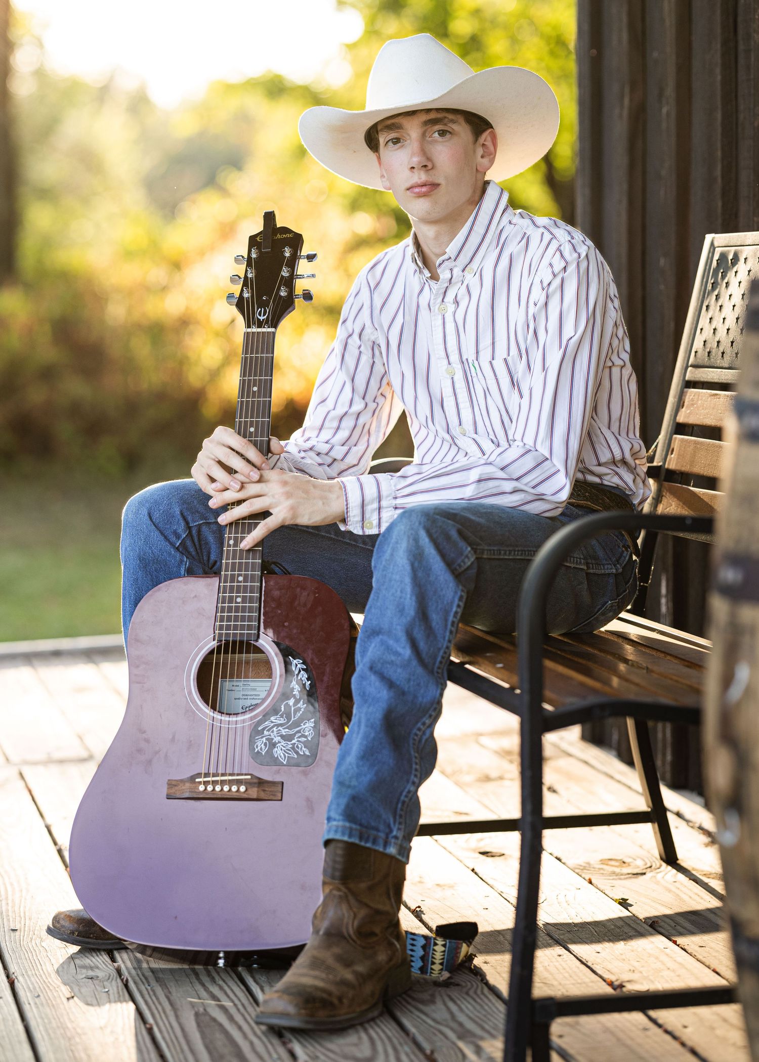 Patrick's senior photo session at Cartwright Grove