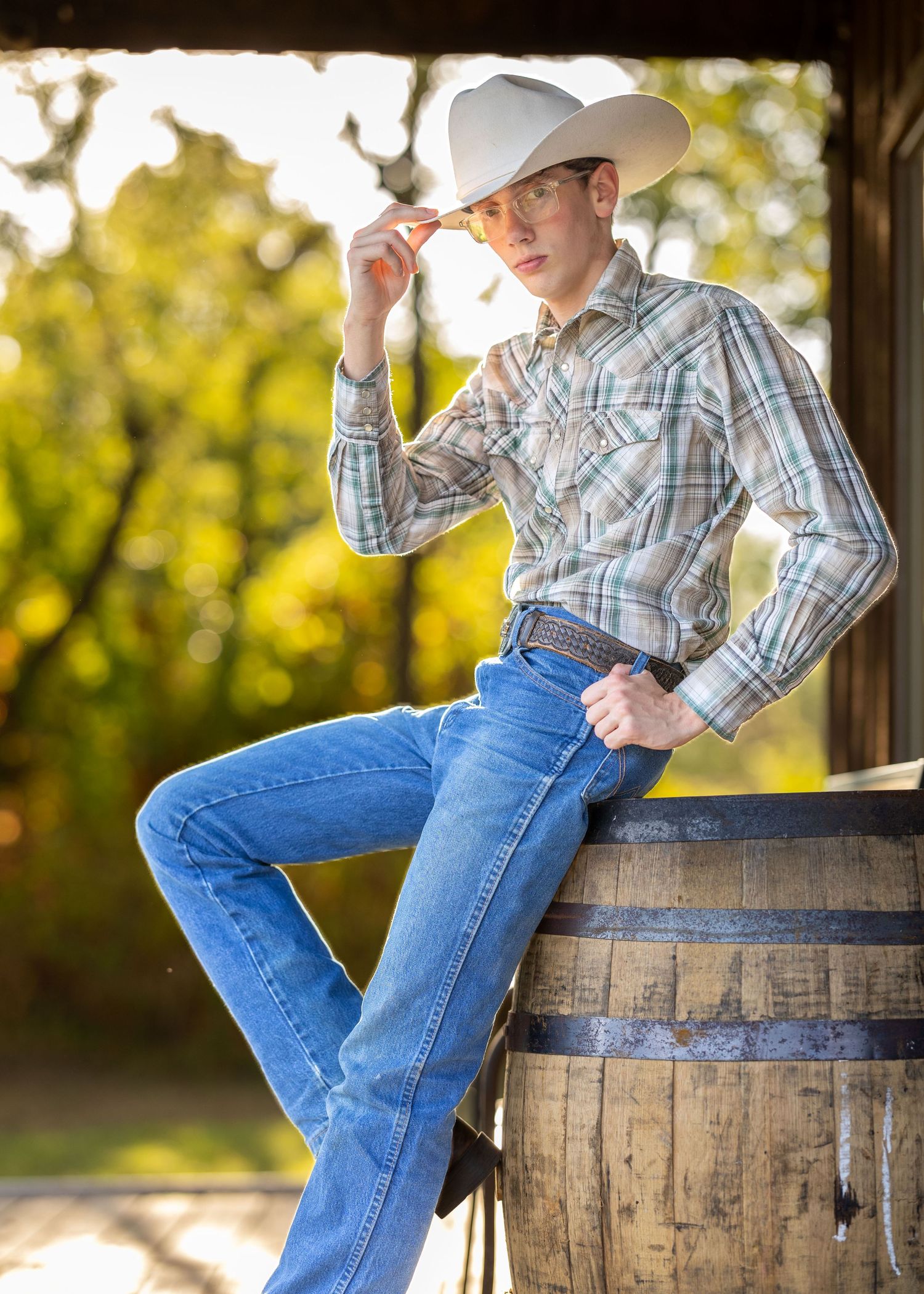 Patrick's senior photo session at Cartwright Grove