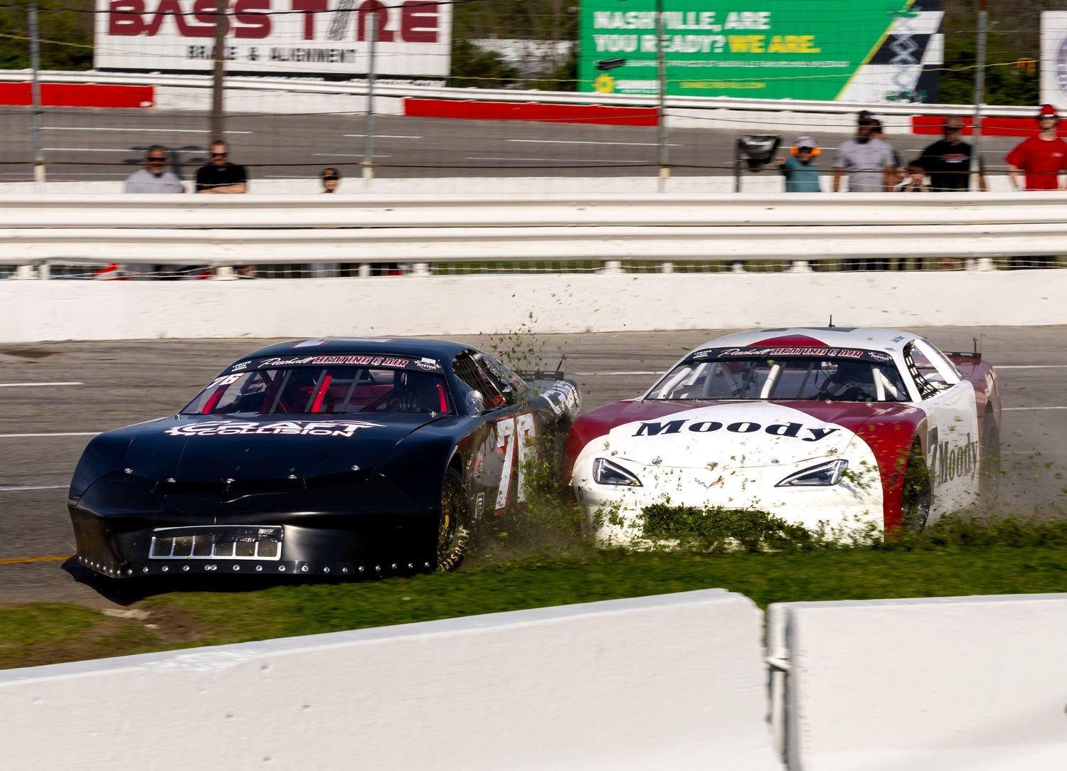 Racing action at Nashville Fairgrounds Speedway.