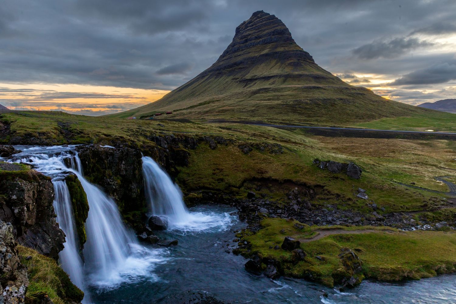 Kirkjufell waterfall in Iceland