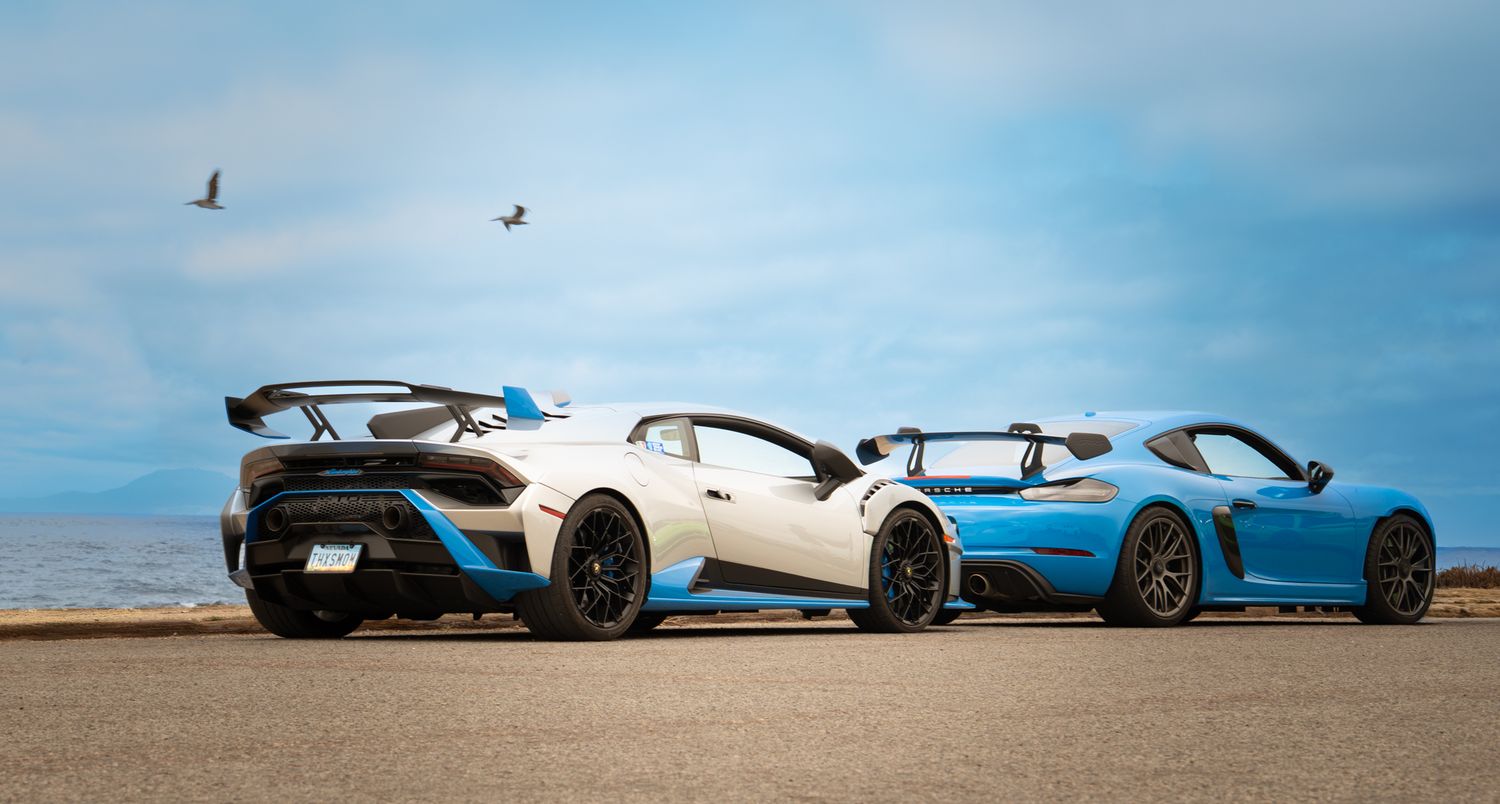 Lamborghini STO and Porsche GT4 RS
