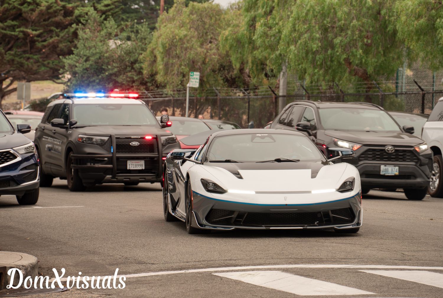 Pininfarina Battista pulled over