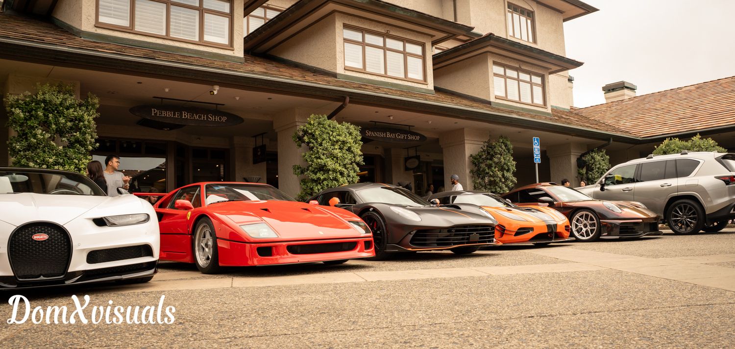 The Inn at Spanish Bay, Bugatti Chiron, Ferrari F40, Aston Martin Valhalla, Koenigsegg Agera
