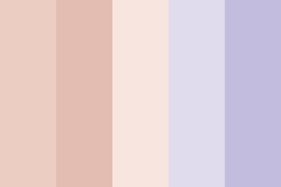Soft romantic color palette featuring blush pink, dusty rose, pale peach, and lavender tones.