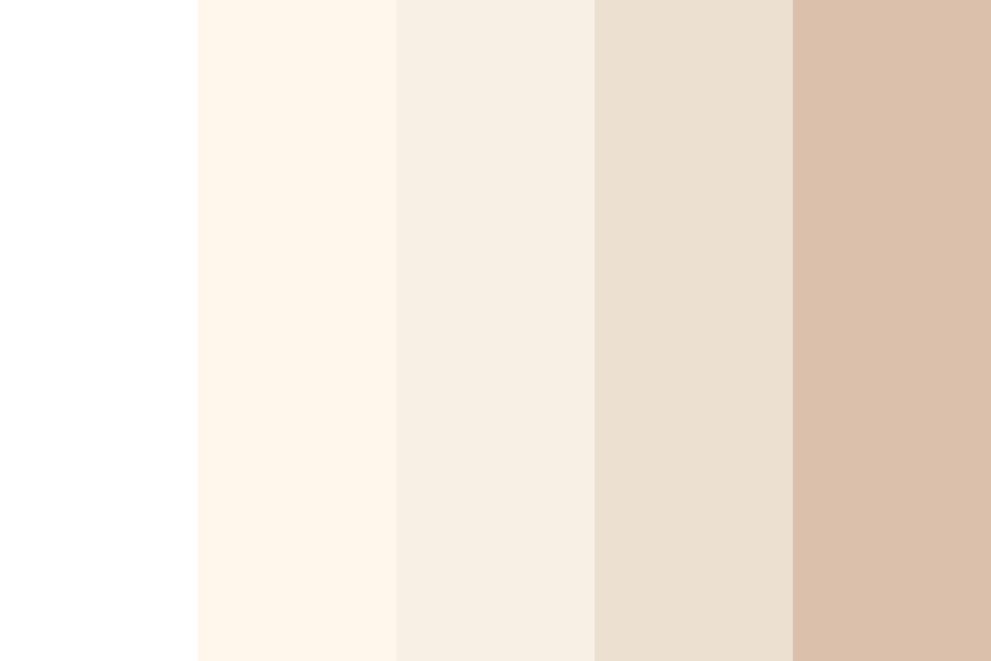 Soft warm neutral color palette with white, cream, and light beige tones for minimalist design.