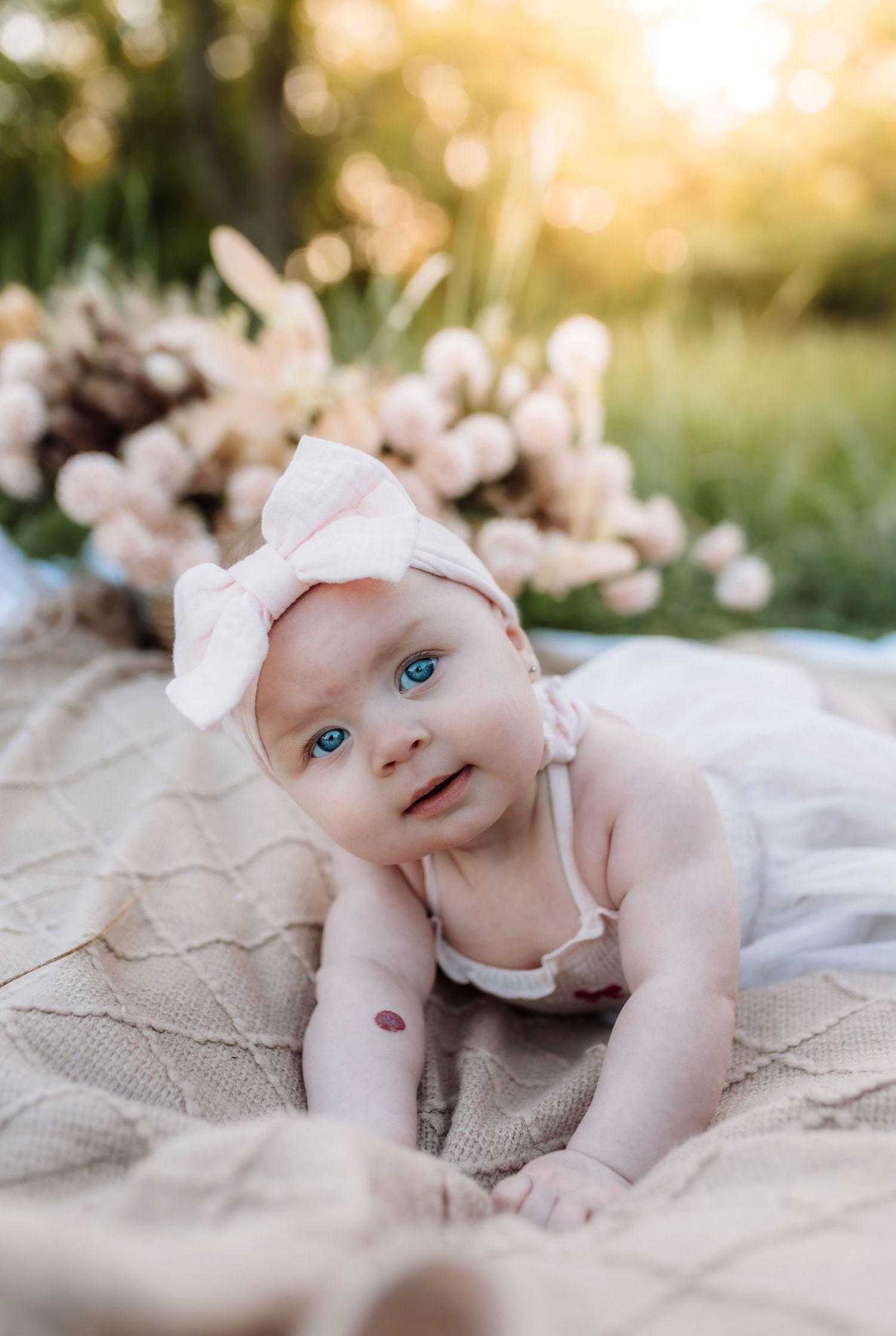 Milestone baby photoshoot with photographer located throughout the Kansas City Metro area. Based in Blue Springs, Missouri.
