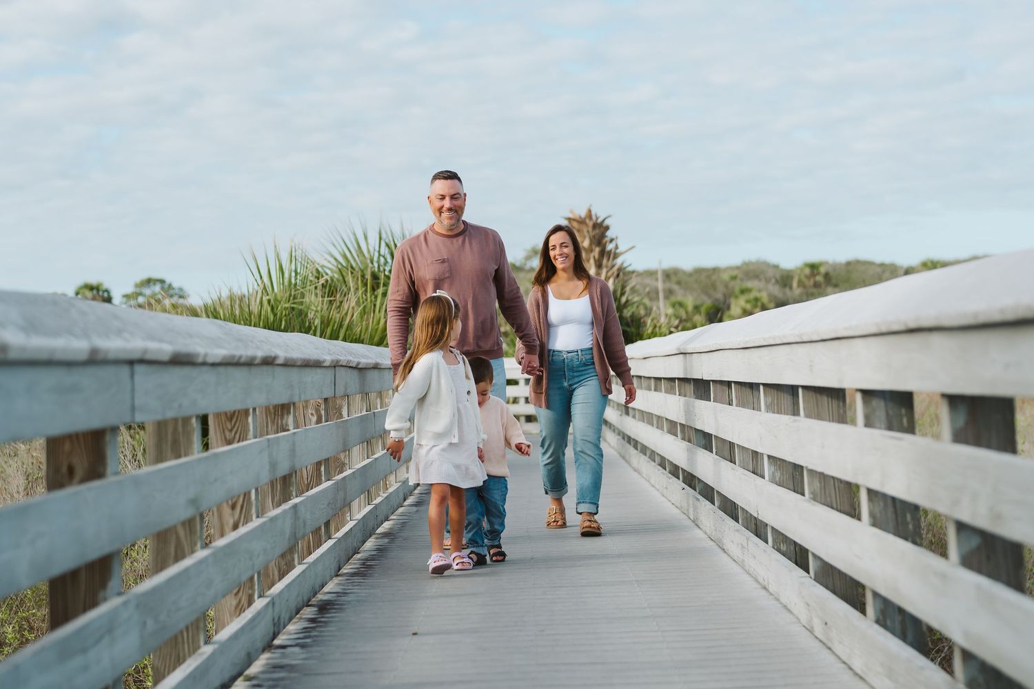 Family photoshoot St. Augustine beach sunset
