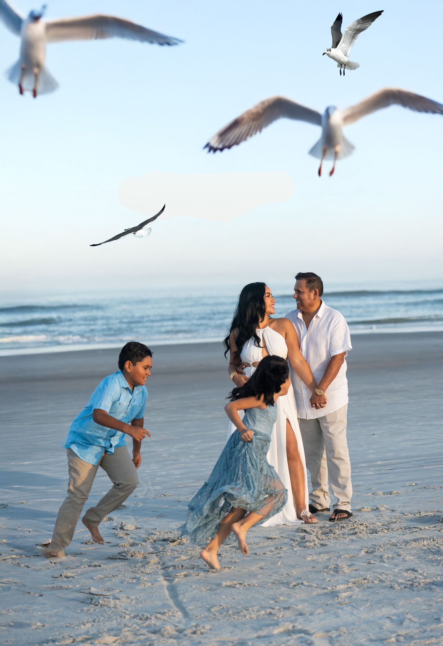 Family photoshoot St. Augustine beach sunset
