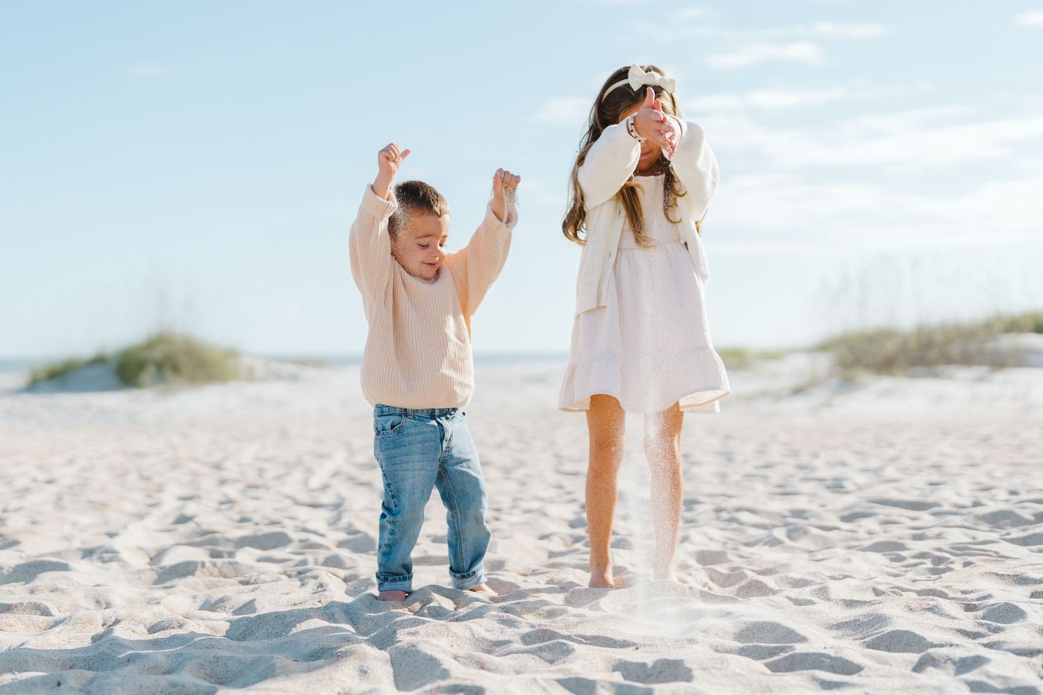 Family photoshoot St. Augustine beach sunset