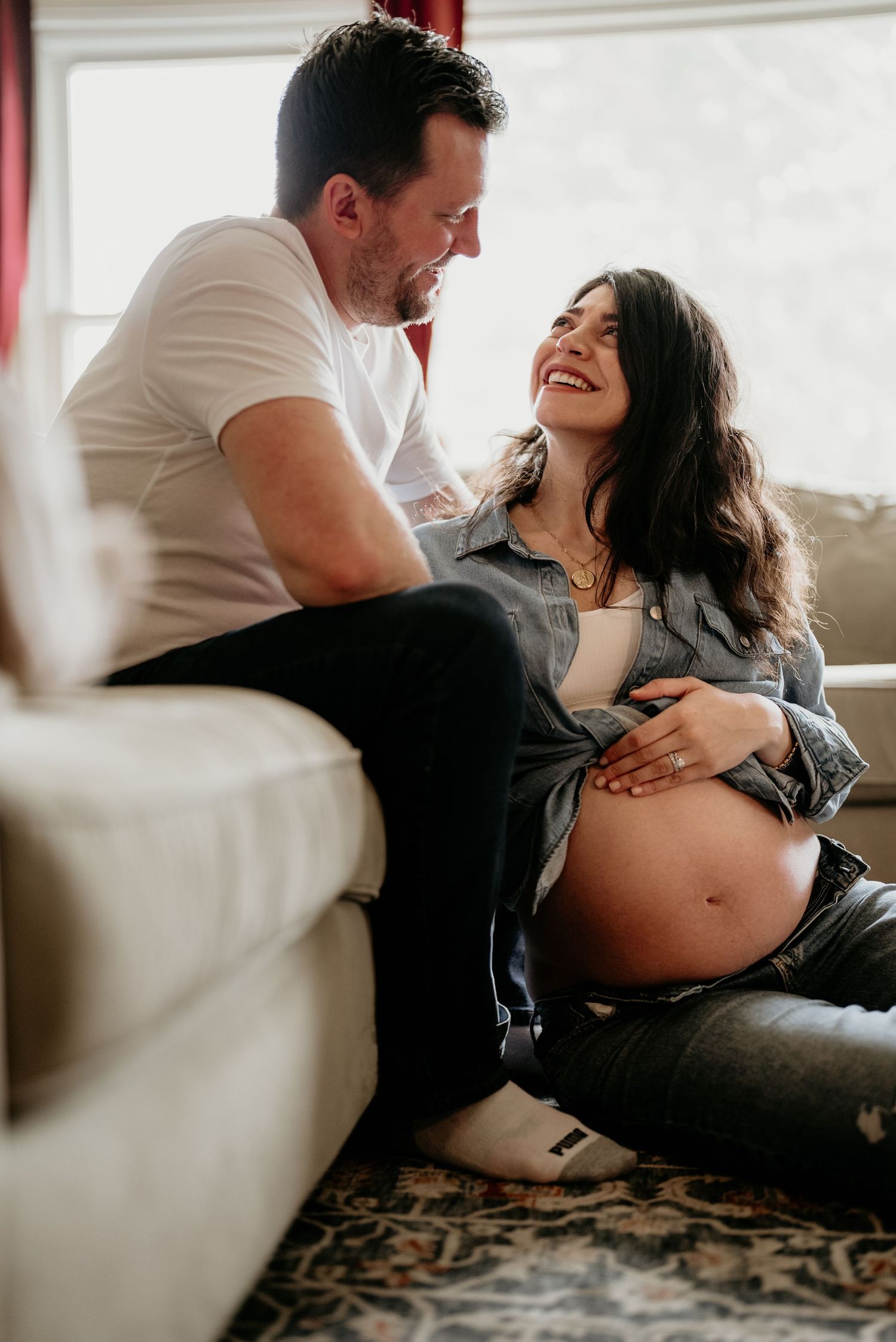 Family photography St. Johns maternity in home outdoor session