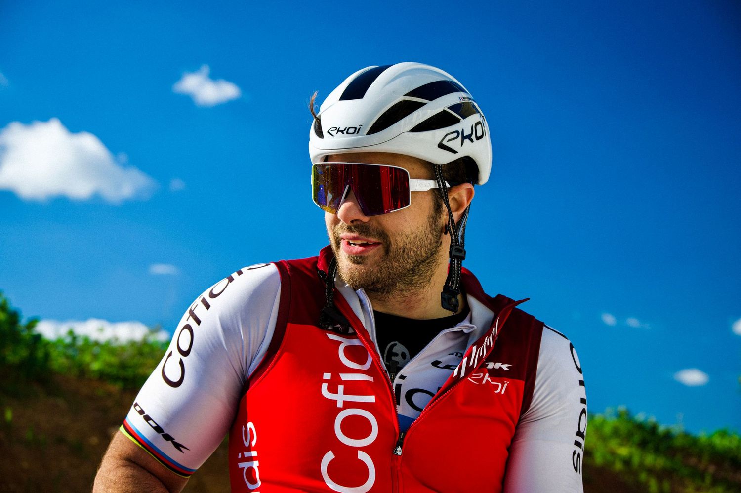 Mathieu Bosredon of Team Cofidis during a 2025 training camp in Spain before the 2025 season.