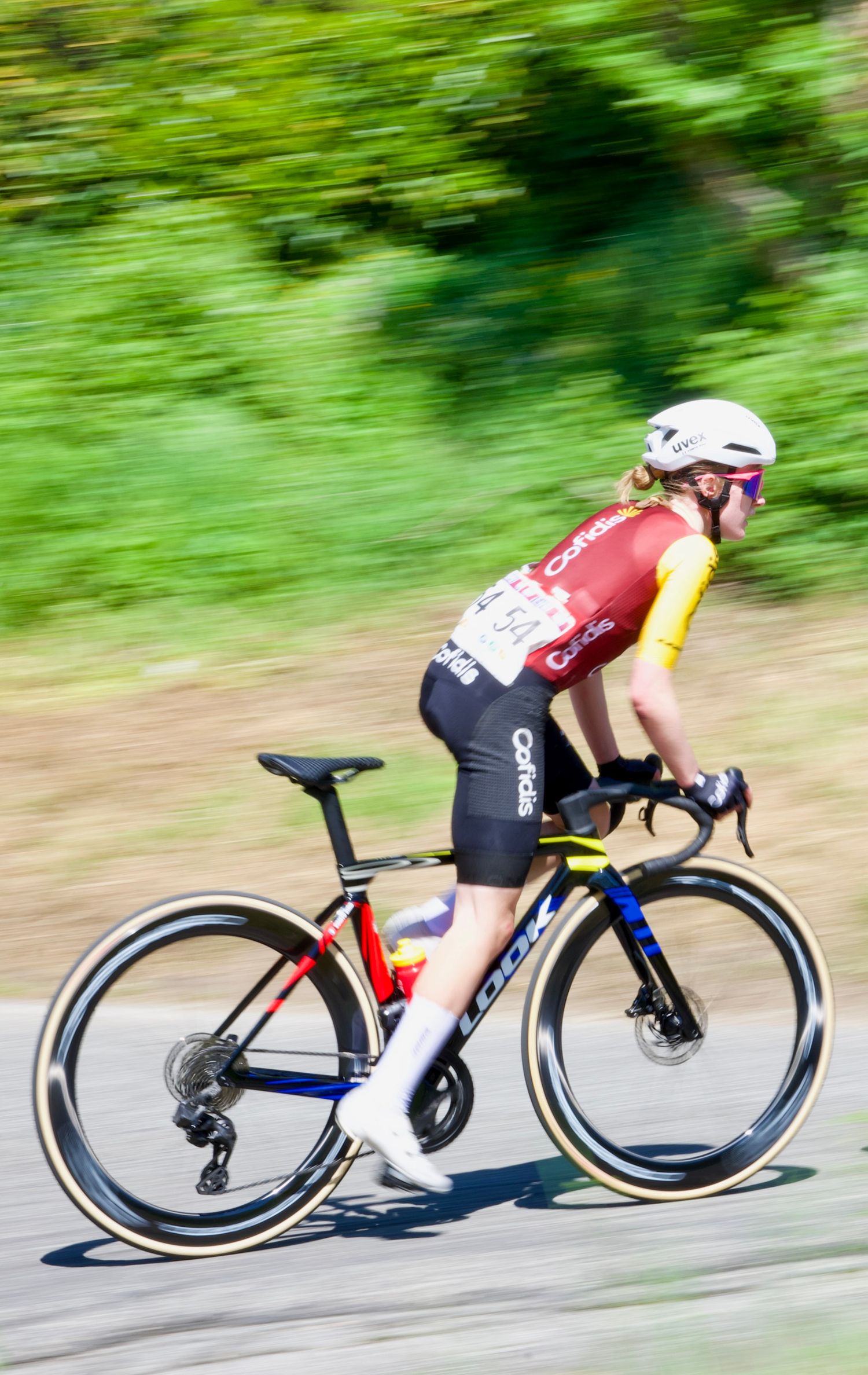 Ema Comte of Team Cofidis Women's Pro Cycling team at the 2026 GP Féminin de Chambéry