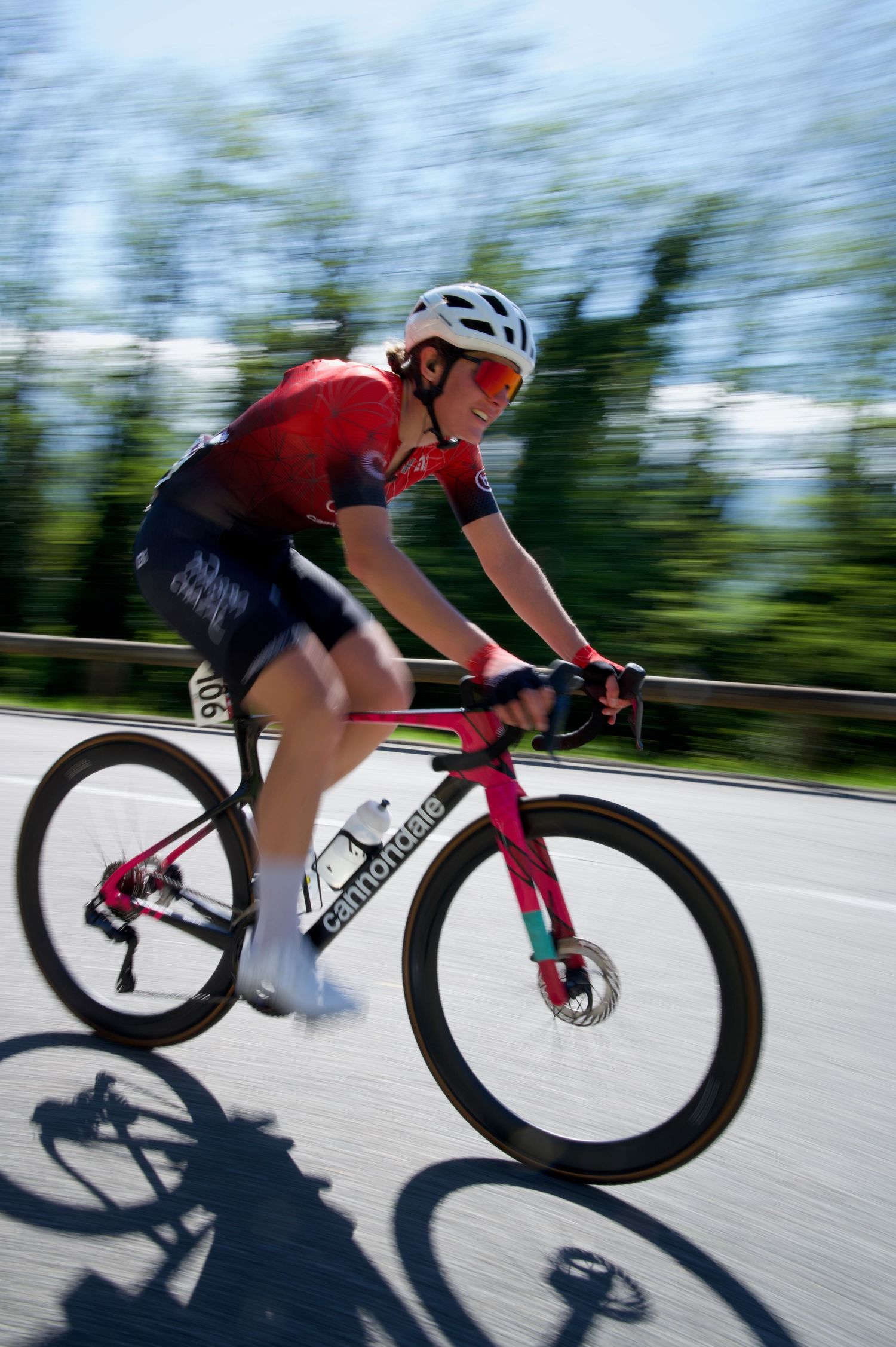 Maïwenn JOMIER of the Team Féminin Chambéry at the 2026 GP Féminin de Chambéry.
