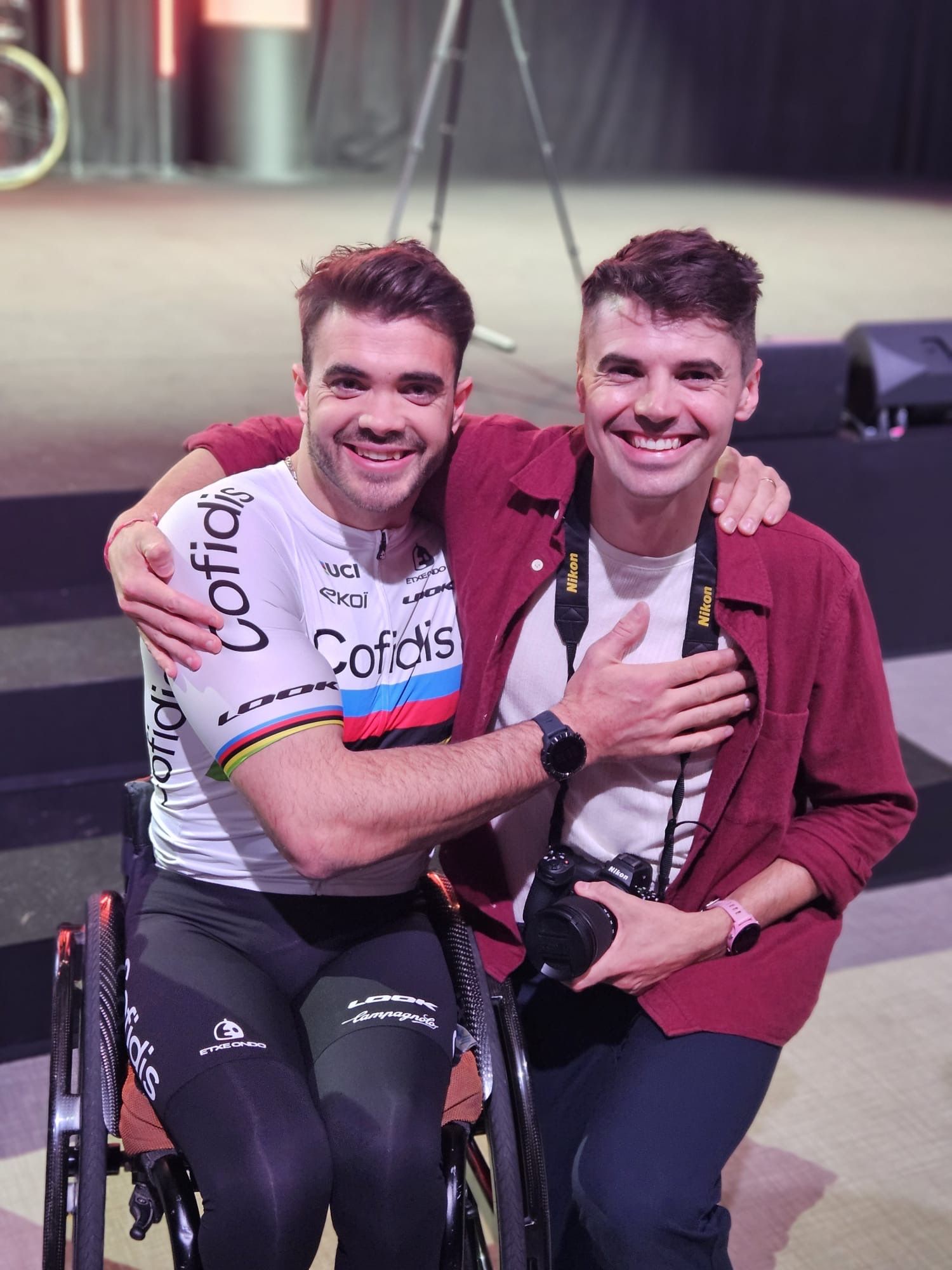 Photograph of Mathieu Bosredon and his Communications Manager, Photographer David Webb.