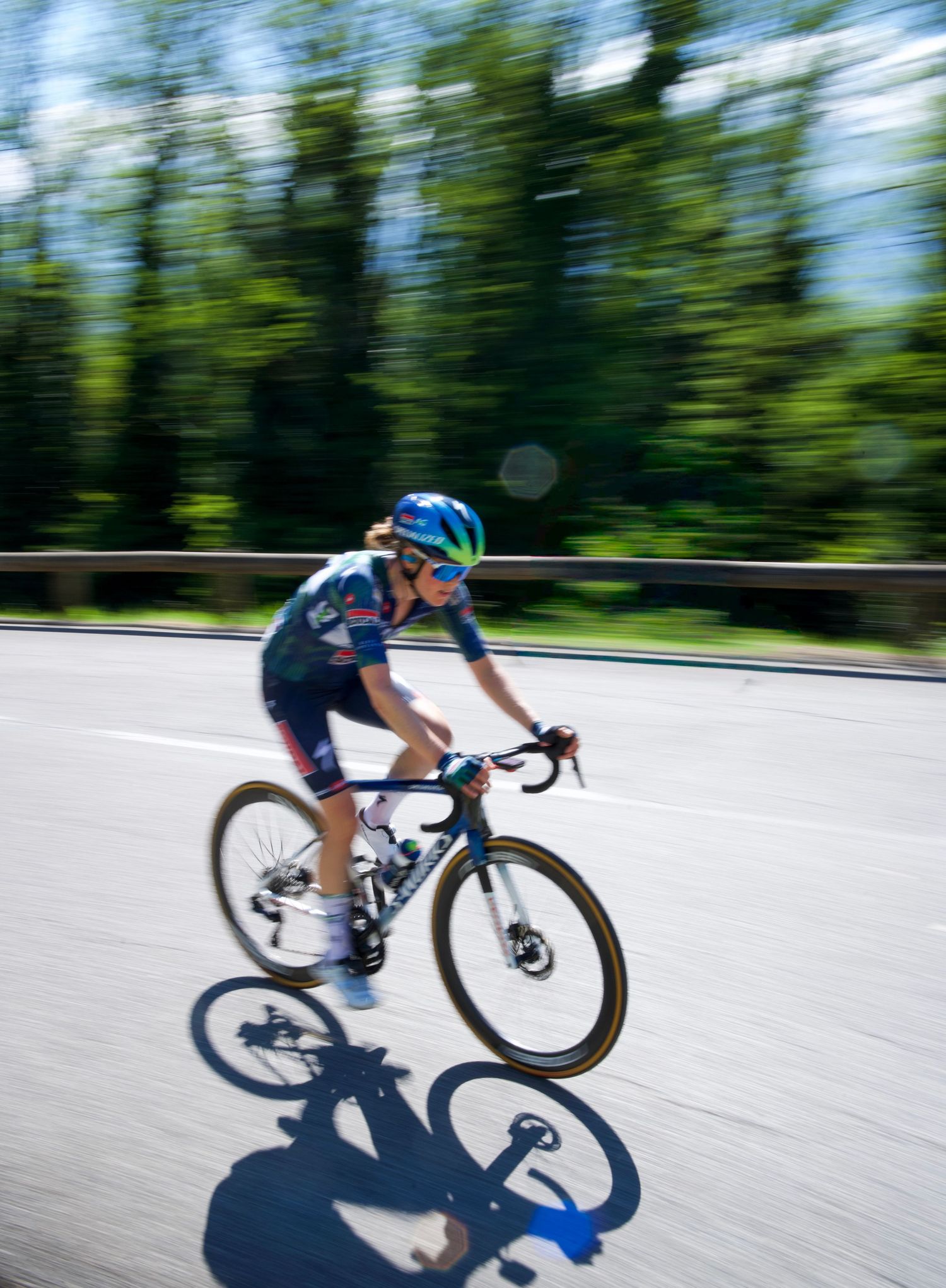 Julie Van de Velde of the AG Insurance - Soudal Women's World Tour Cycling team at the 2026 GP Féminin de Chambéry.