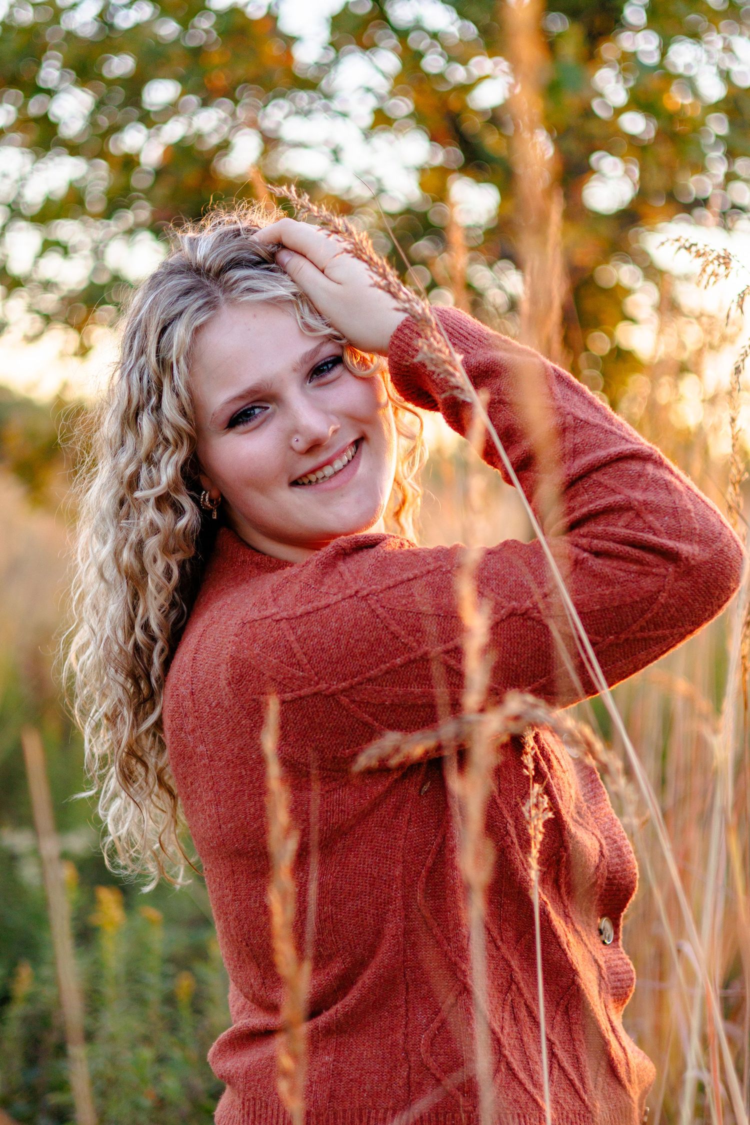 A senior portrait in Bourbonnais, Illinois