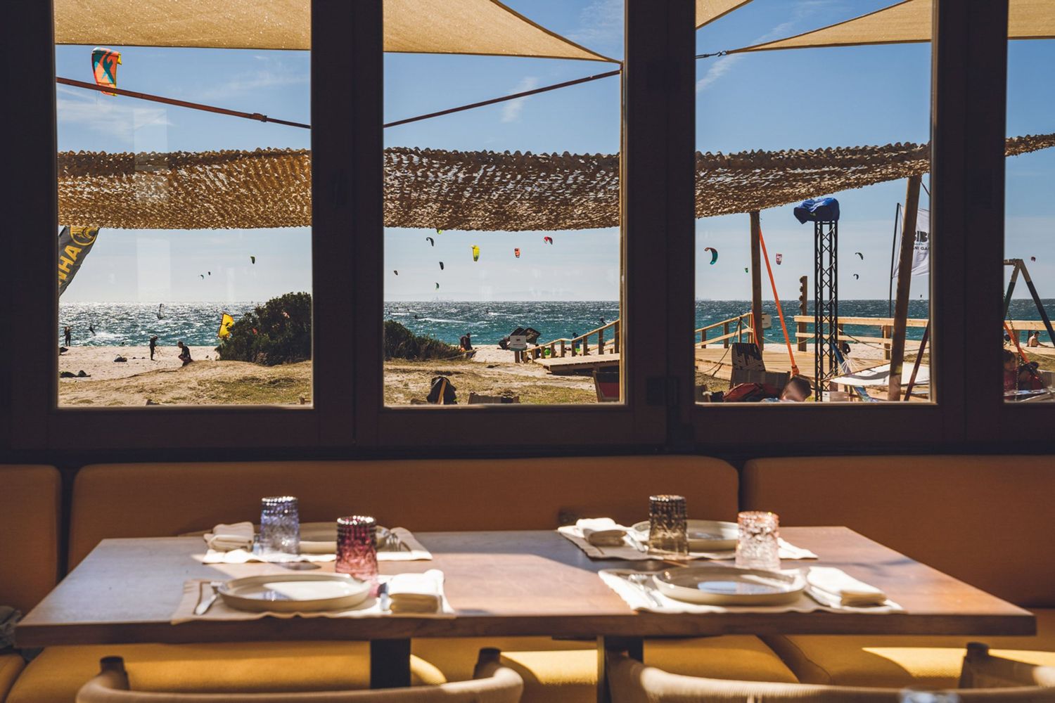 Gourmet dish photographed in a contemporary restaurant in Tarifa, with natural light and a clean, minimal presentation.