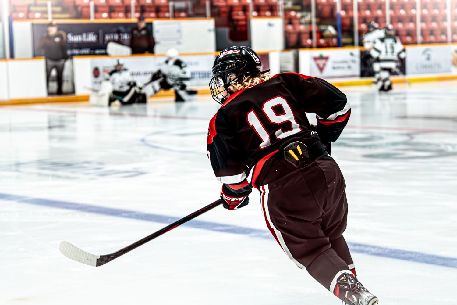 Moose Jaw U13 AA Warriors defensemen #19 Liam Reimer.