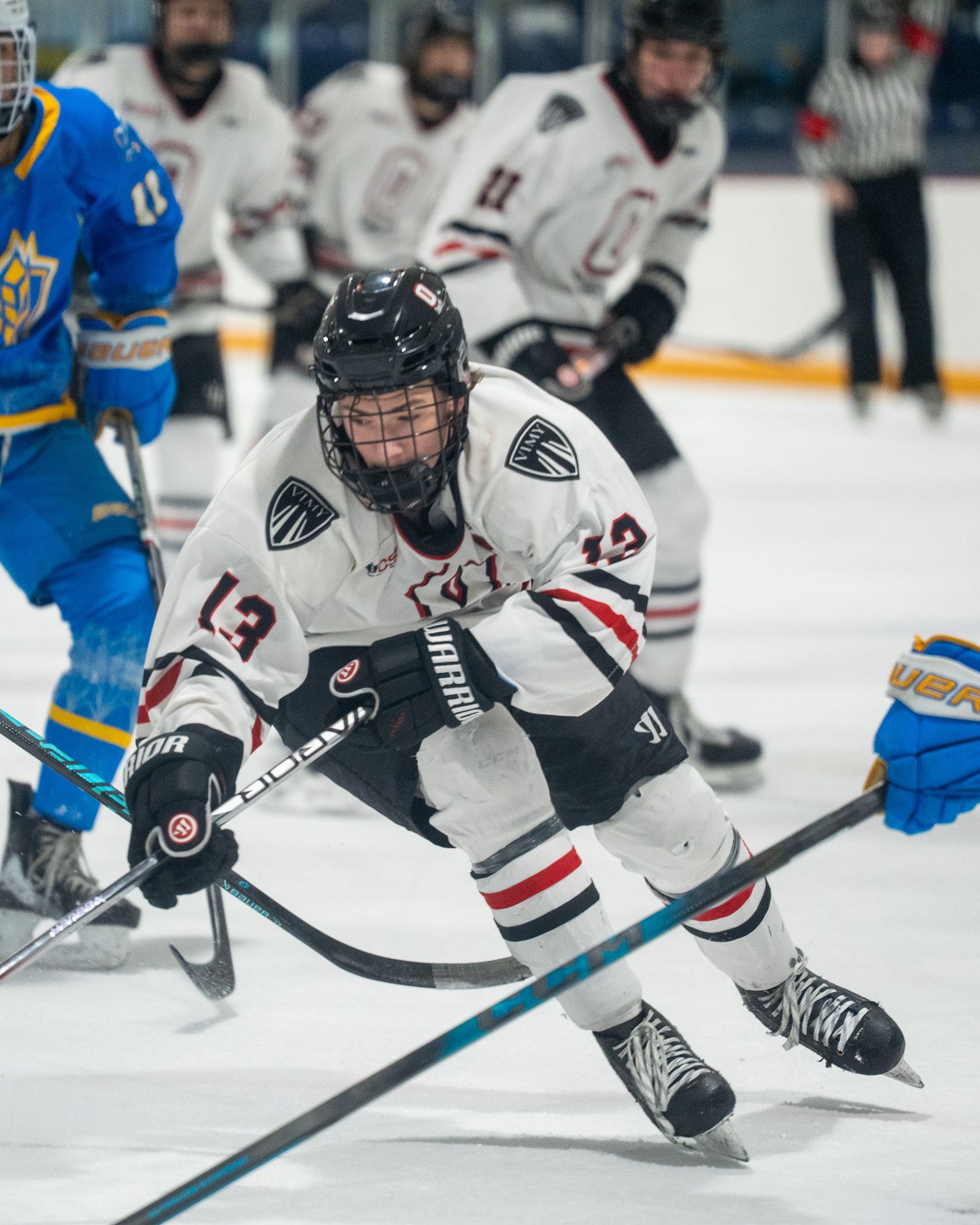 OHA forward looks to drive the net in Barkman Arena.
