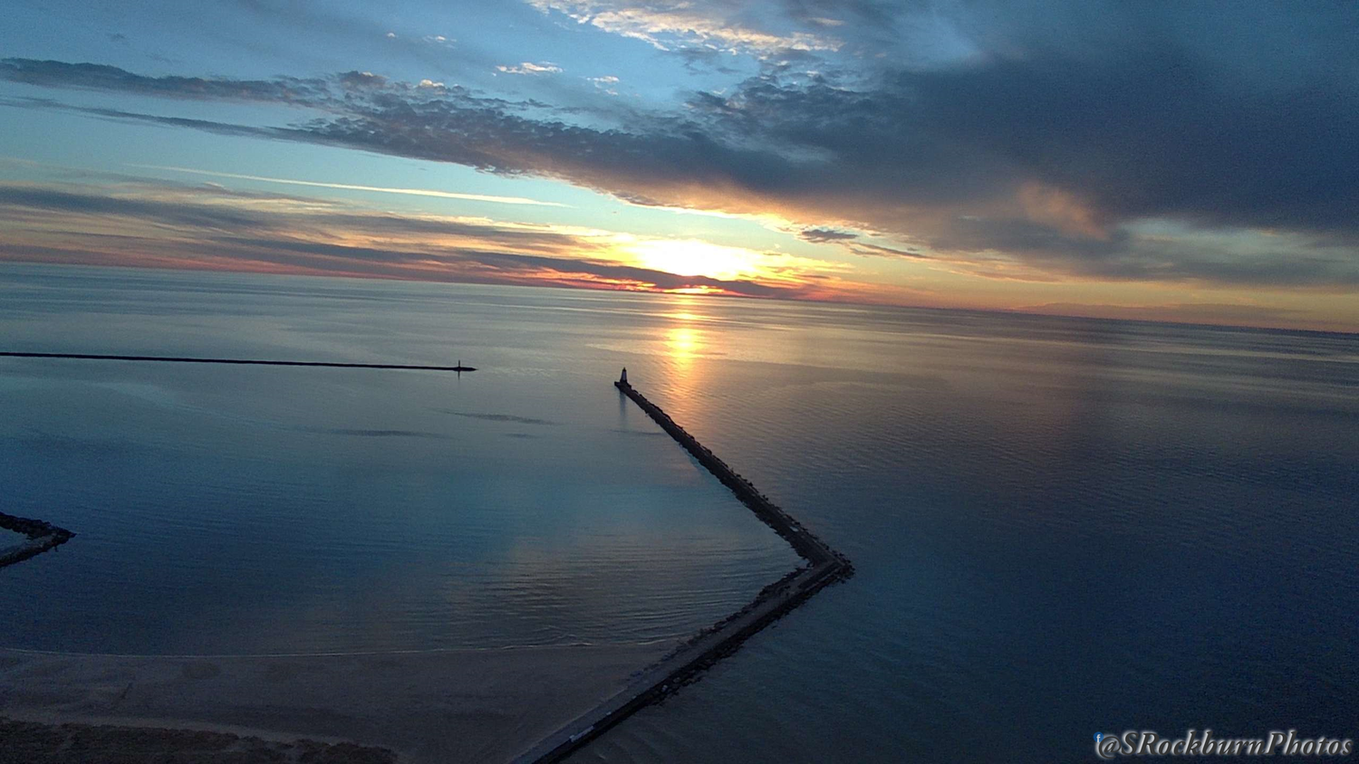 400ft Sunset at Ludington Beach