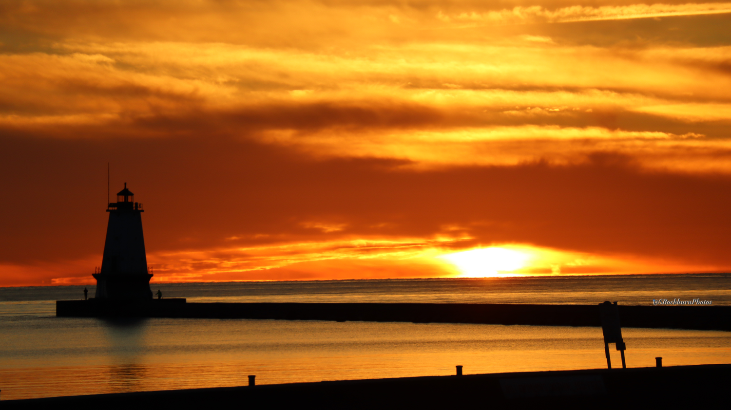 sunset Ludington Pier