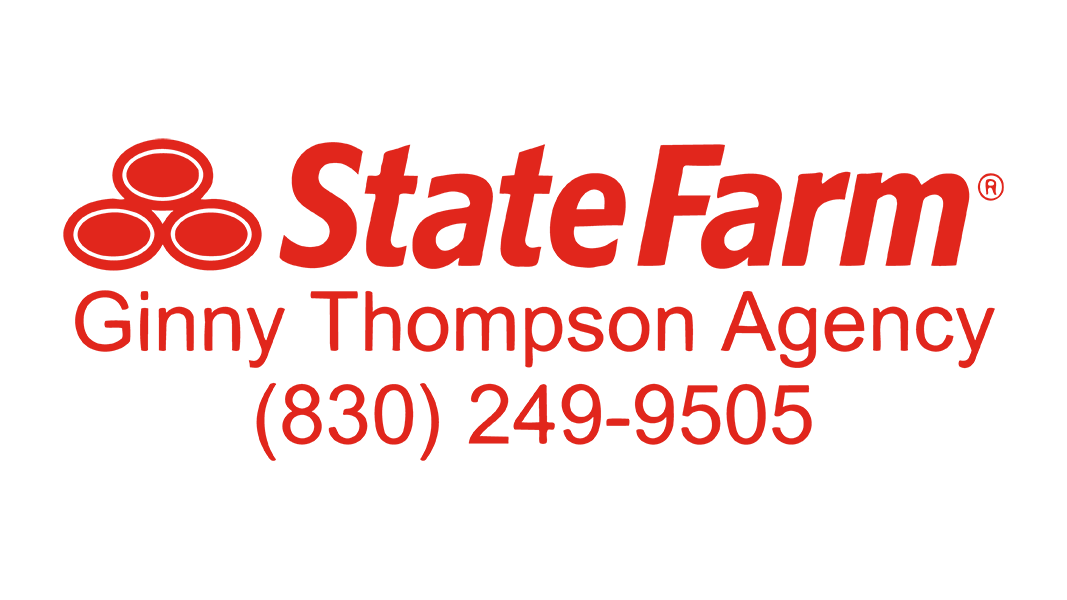 State Farm Ginny Thompson Agency logo with phone number in red text.
