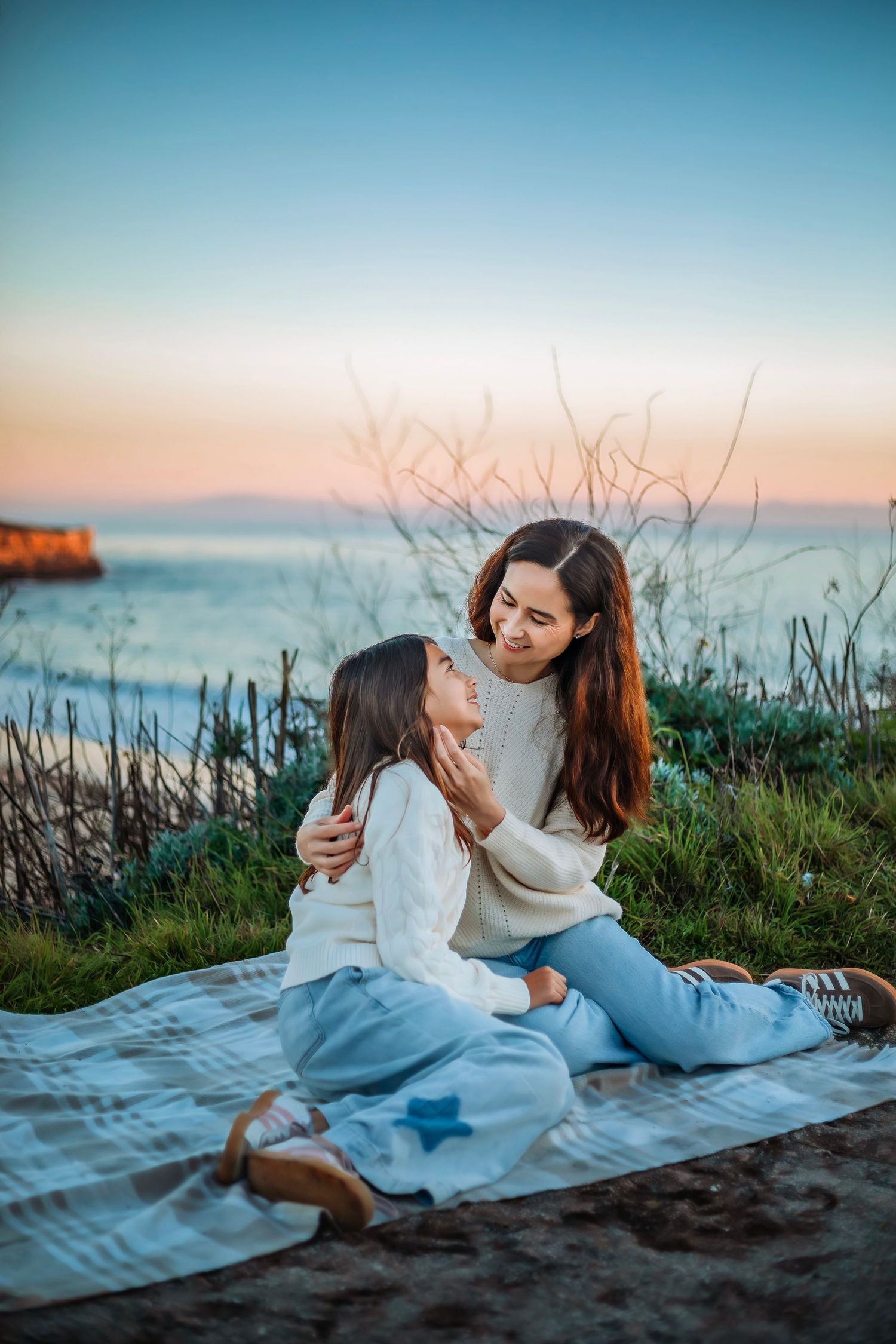 Family photo session at Wilder Ranch in Santa Cruz, candid moments, coastal scenery, and a warm, relaxed outdoor setting.