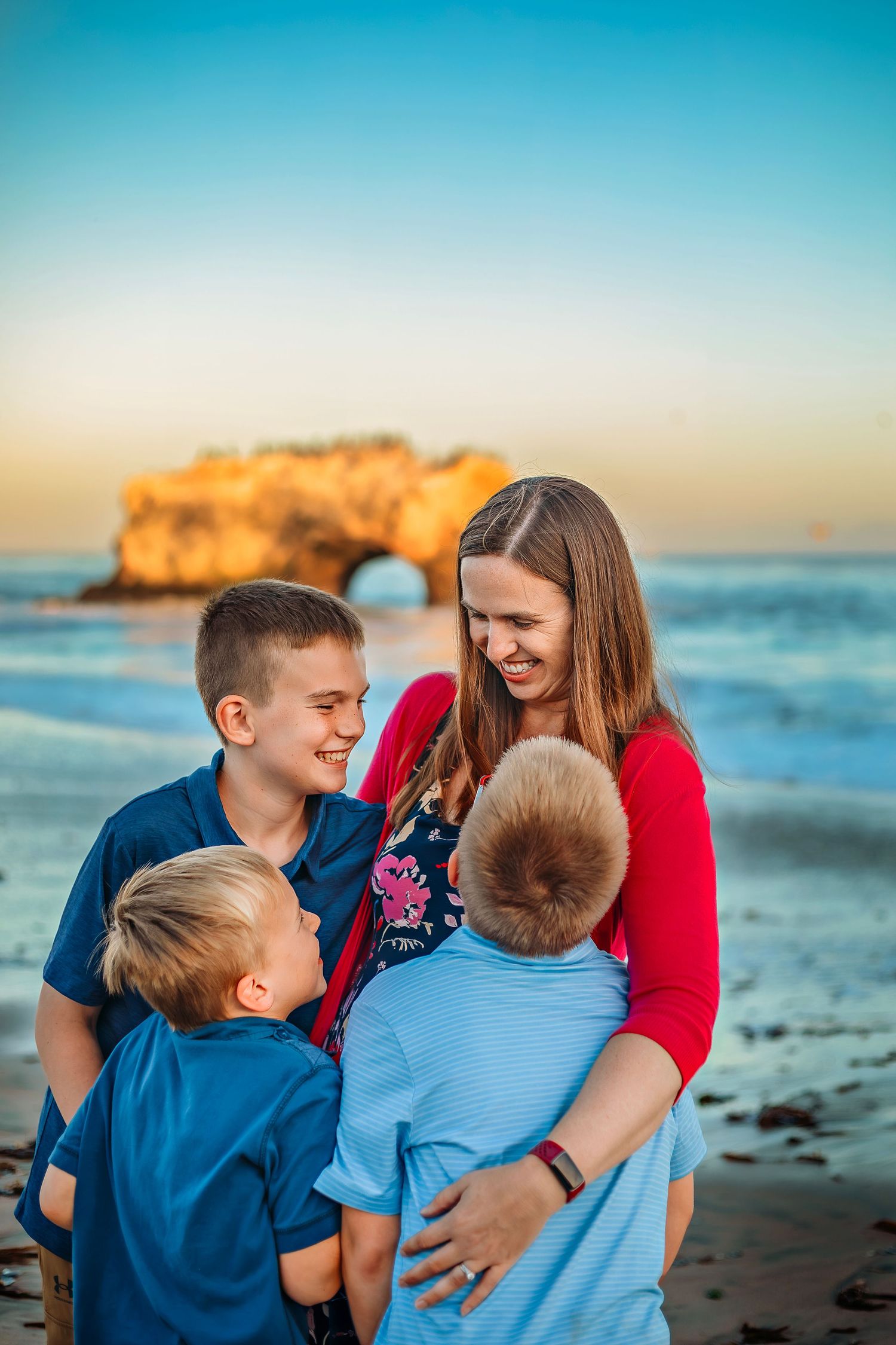 Santa Cruz family photos at Natural Bridges State Beach