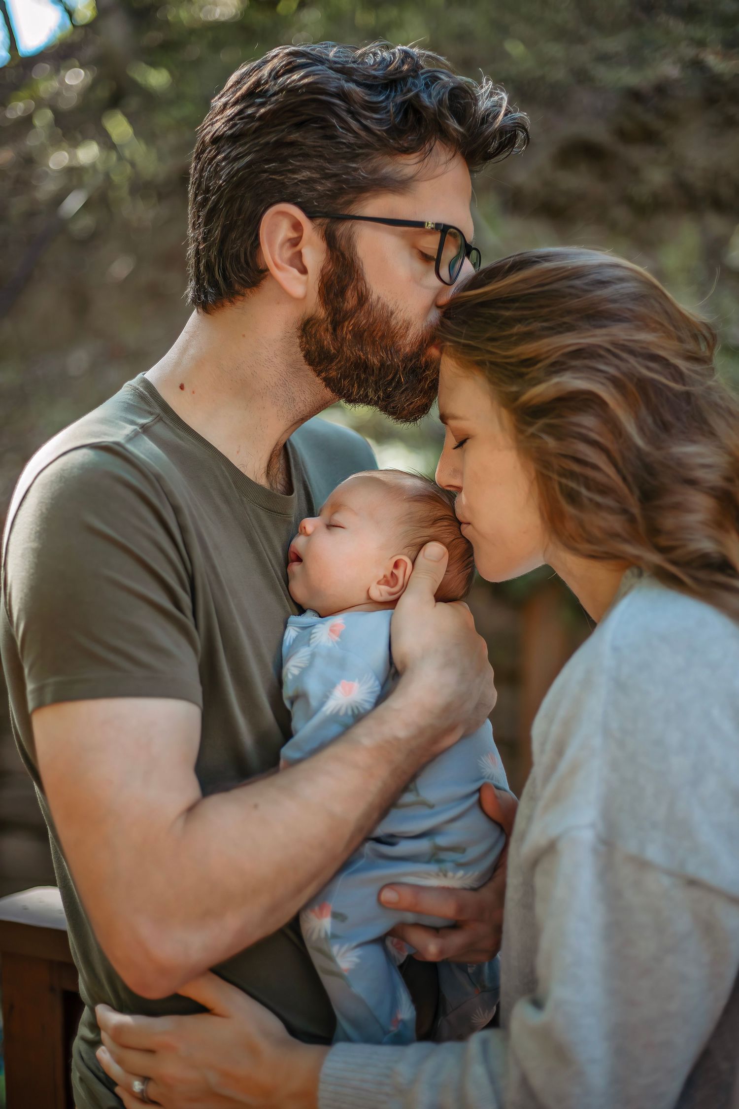At-home newborn photo session in Santa Cruz, capturing a family’s intimate, candid moments with warmth and heartfelt connection