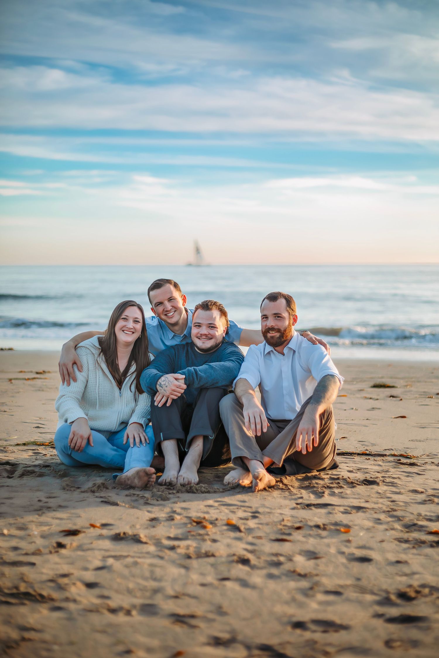 Cousins enjoying a beach in Santa Cruz, captured in natural light with candid, joyful moments and scenic coastal views.