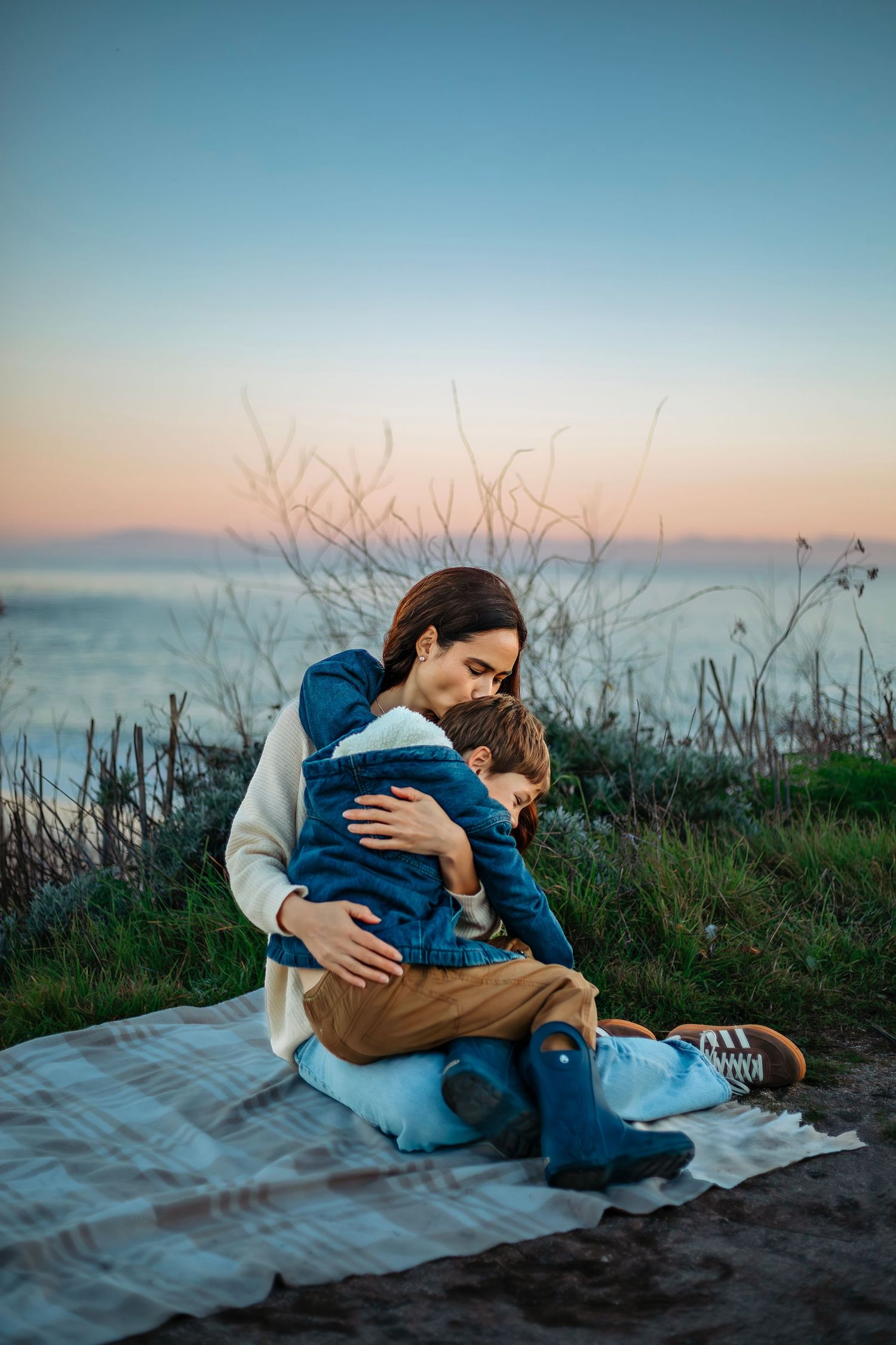 Family photo session at Wilder Ranch in Santa Cruz, candid moments, coastal scenery, and a warm, relaxed outdoor setting.