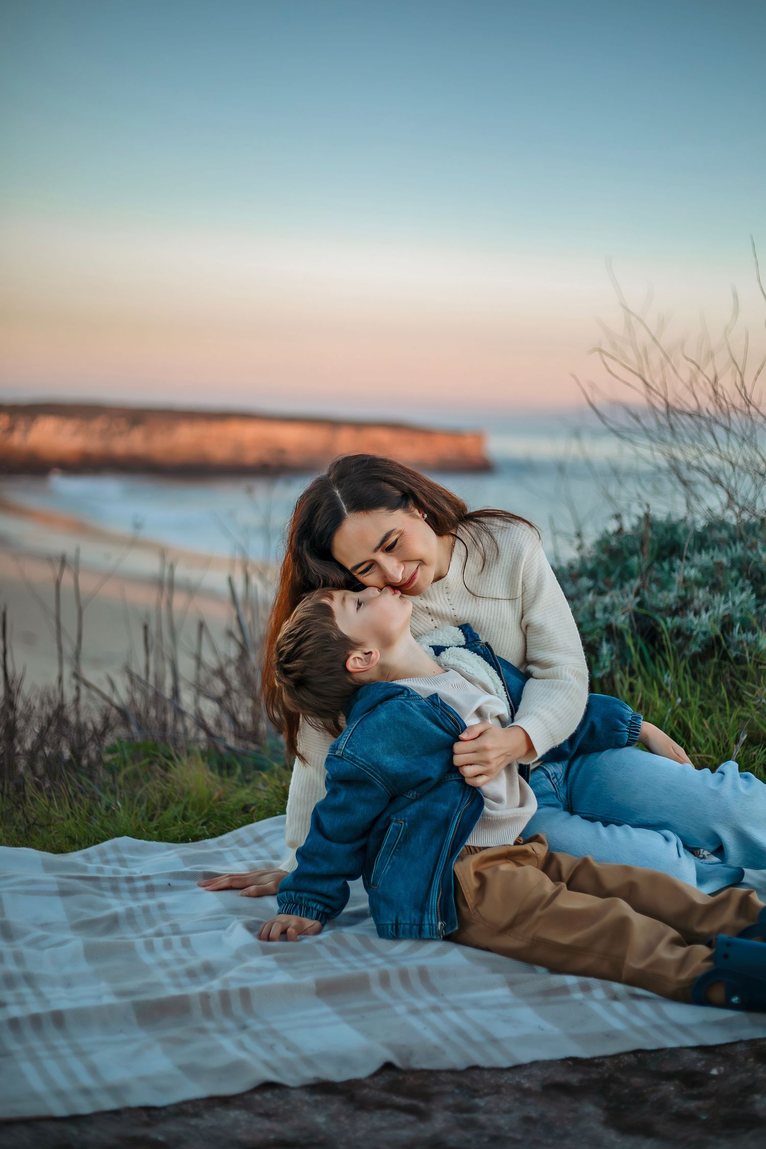 Family photo session at Wilder Ranch in Santa Cruz, candid moments, coastal scenery, and a warm, relaxed outdoor setting.