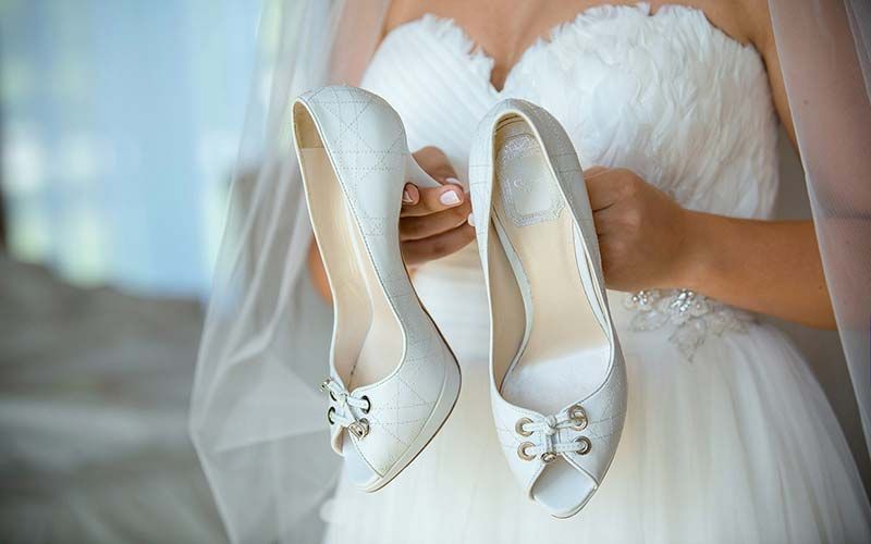 Hochzeitsfotos Detailaufnahmen: Brautschuhe