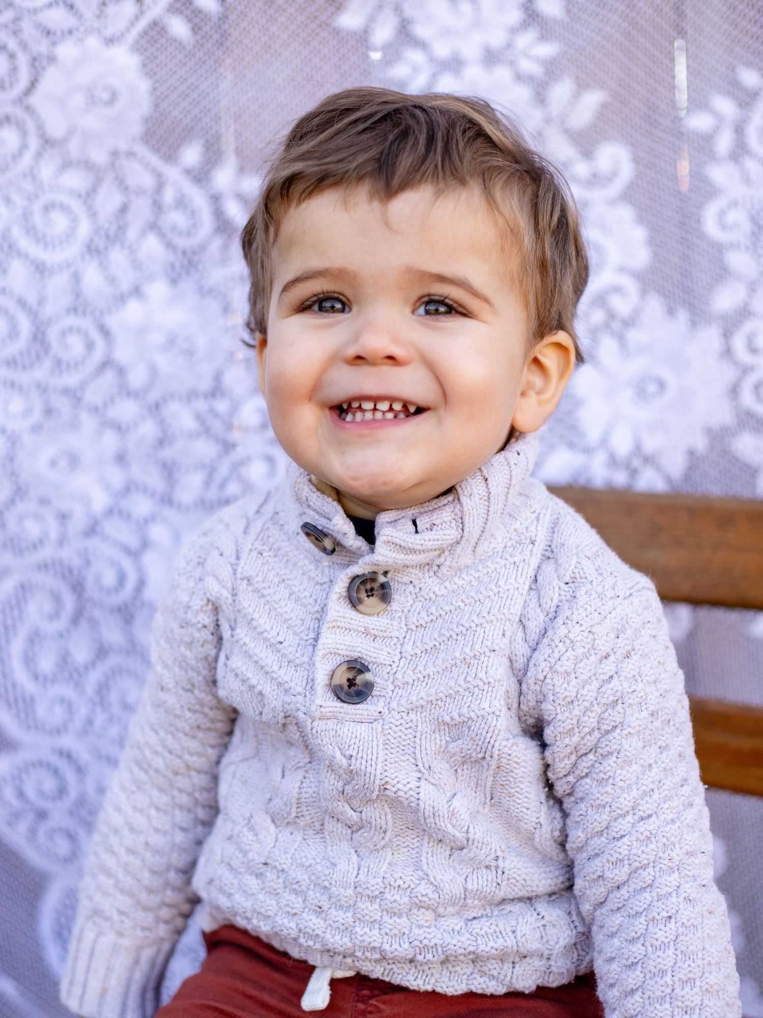 Birthday portrait photo of two year old boy in Baltimore, MD