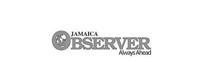 Jamaica Observer Always Ahead newspaper logo in grayscale.