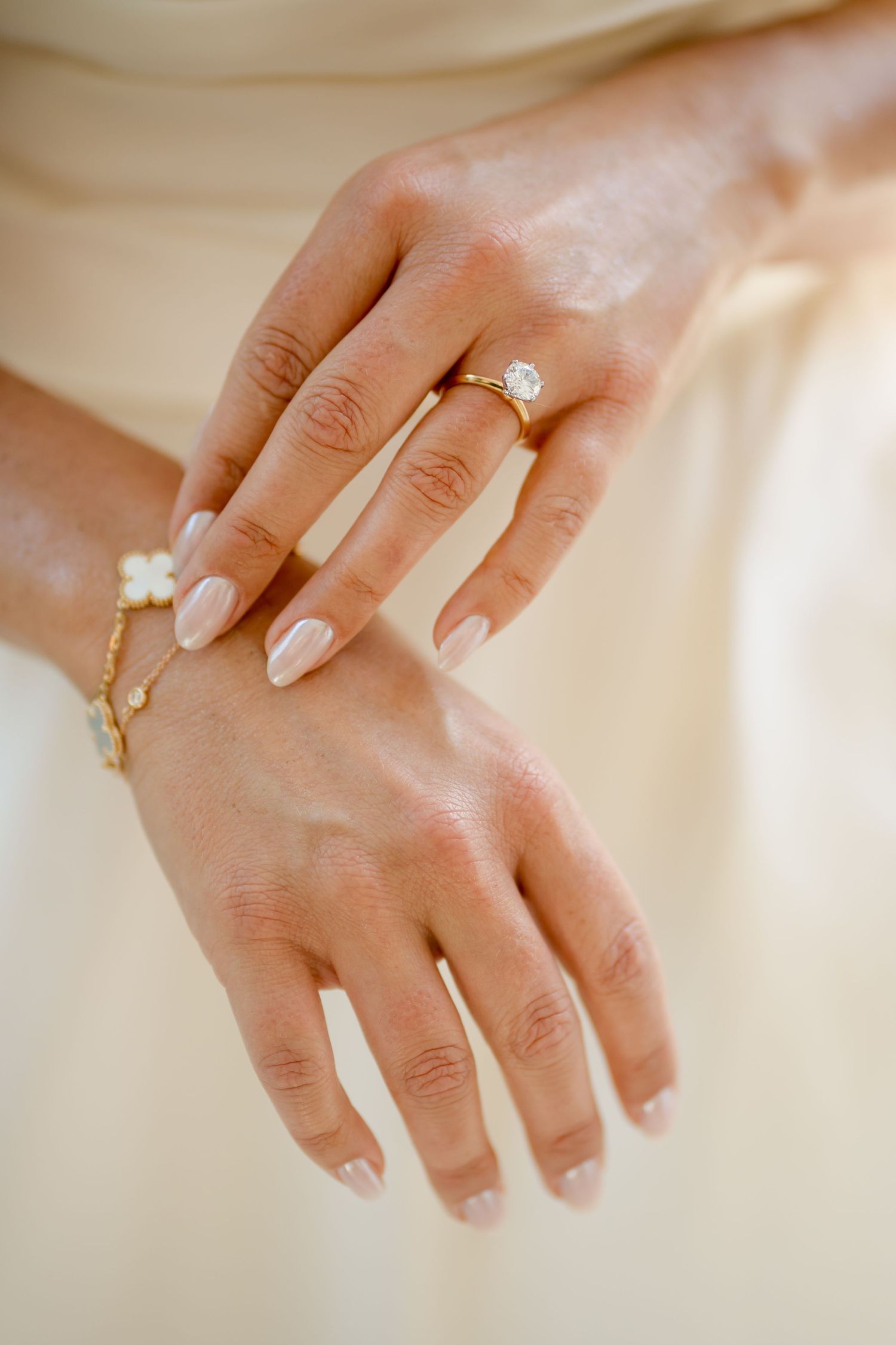 Luxury bridal jewelry and diamond engagement ring styled for a destination wedding in Guanacaste, Costa Rica